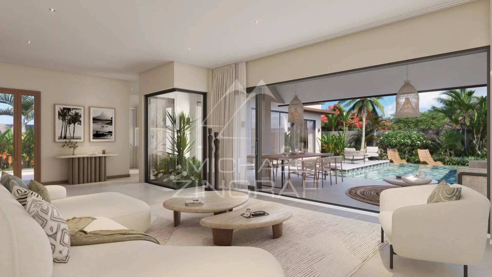 Villas de luxe de 4 chambres avec piscine à Pereybere