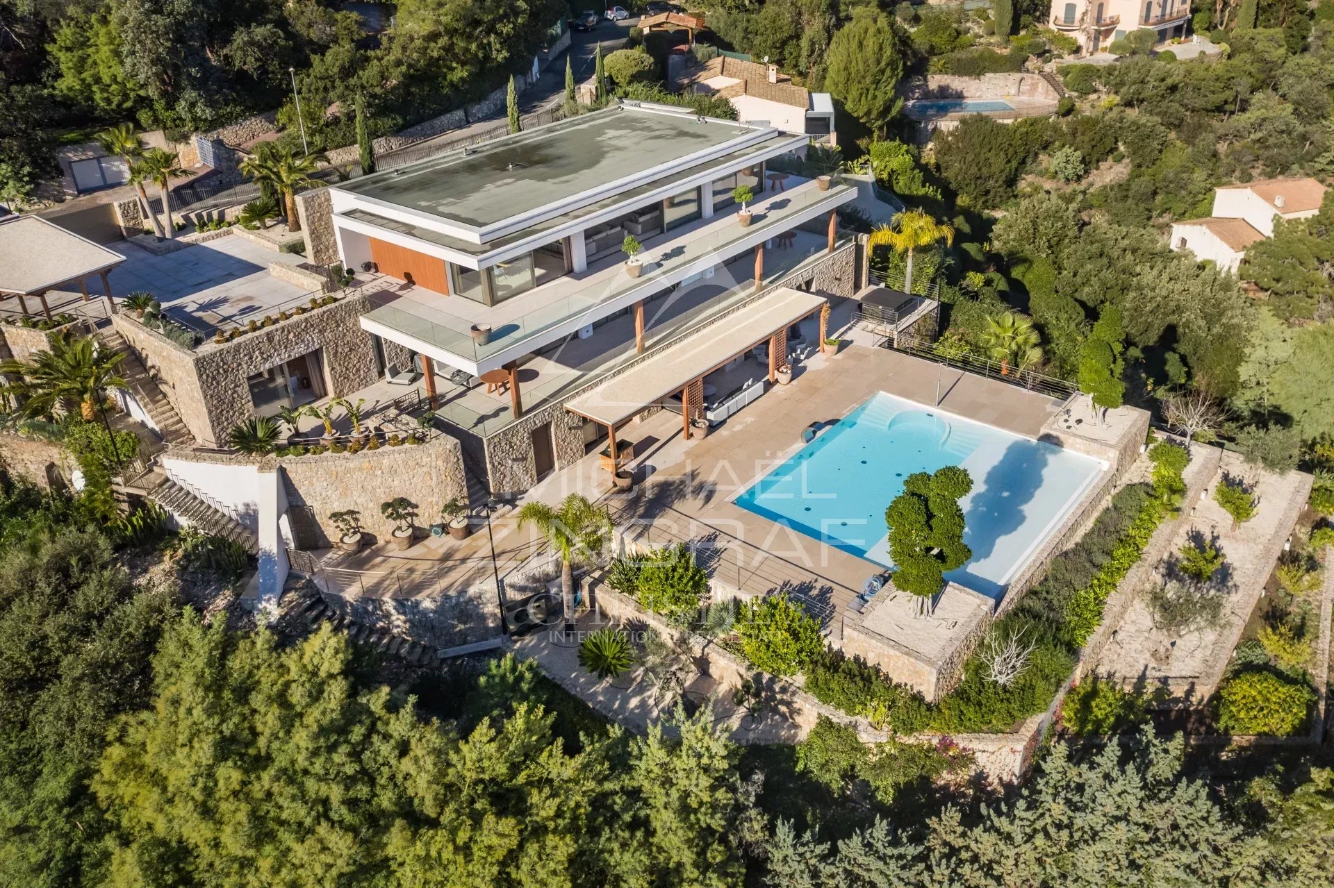 black chair and white table