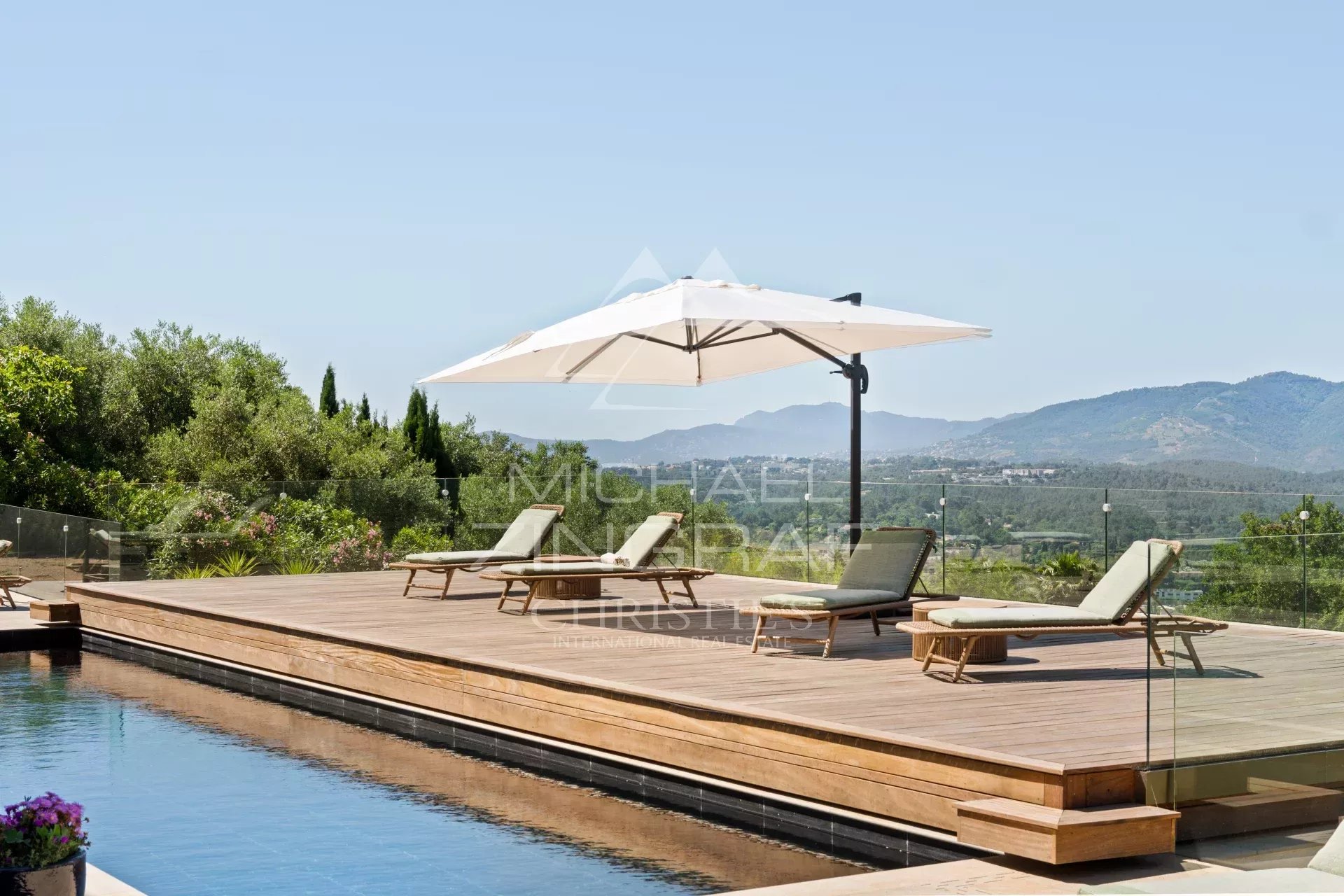 Proche Valbonne - Villa contemporaine avec vue panoramique - 4 chambres