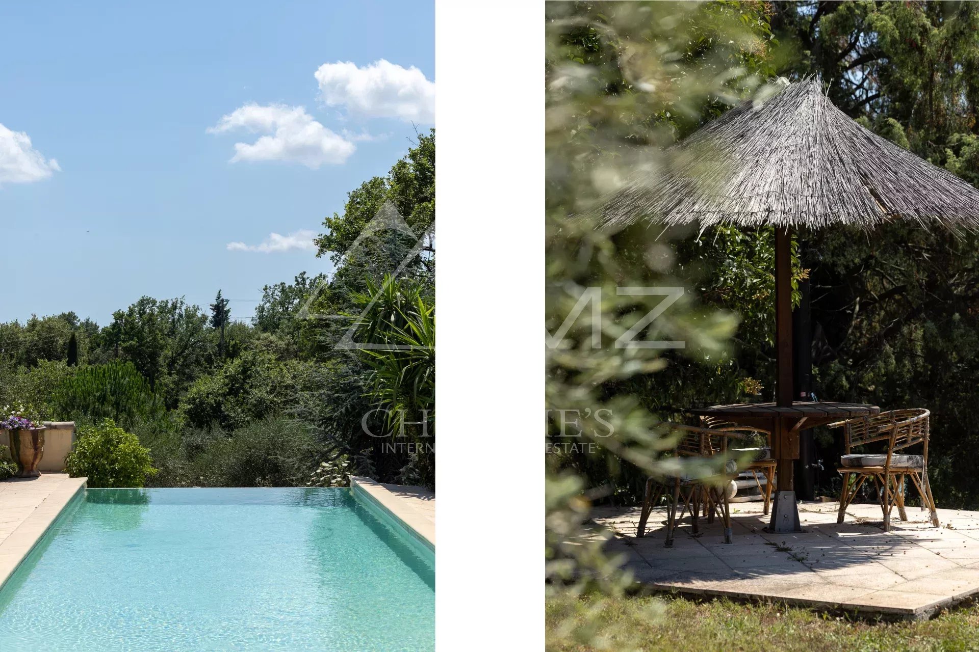 Architect-designed villa with open-plan pool overlooking nature