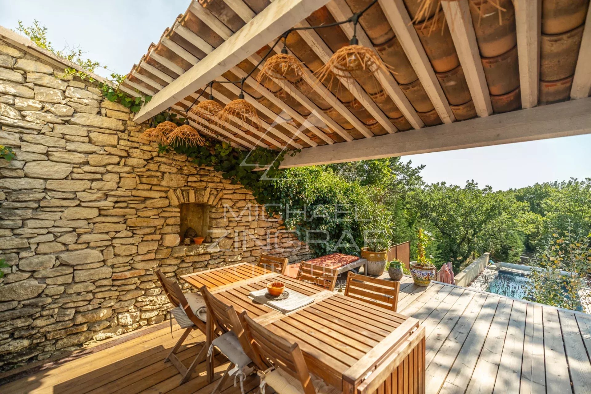 Murs - Charming house with swimming pool and open views