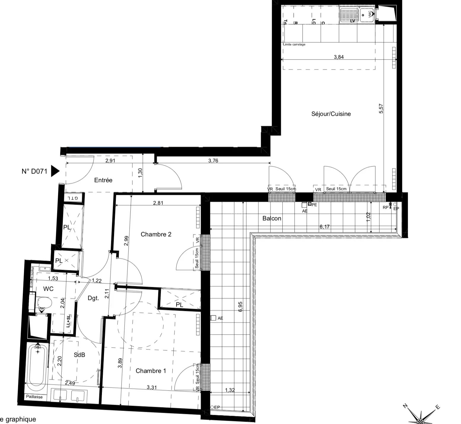 Zum Verkauf - Neubau - 2-Zimmer-Wohnung - Suresnes (92)