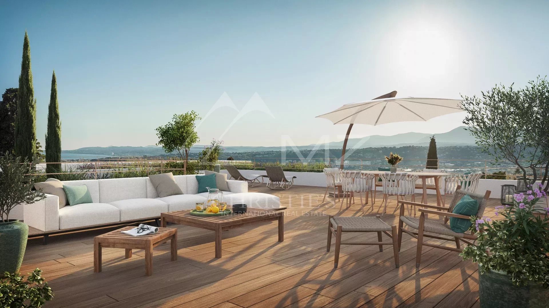 NICE - 3-bedroom Rooftop Terrace with panoramic sea view