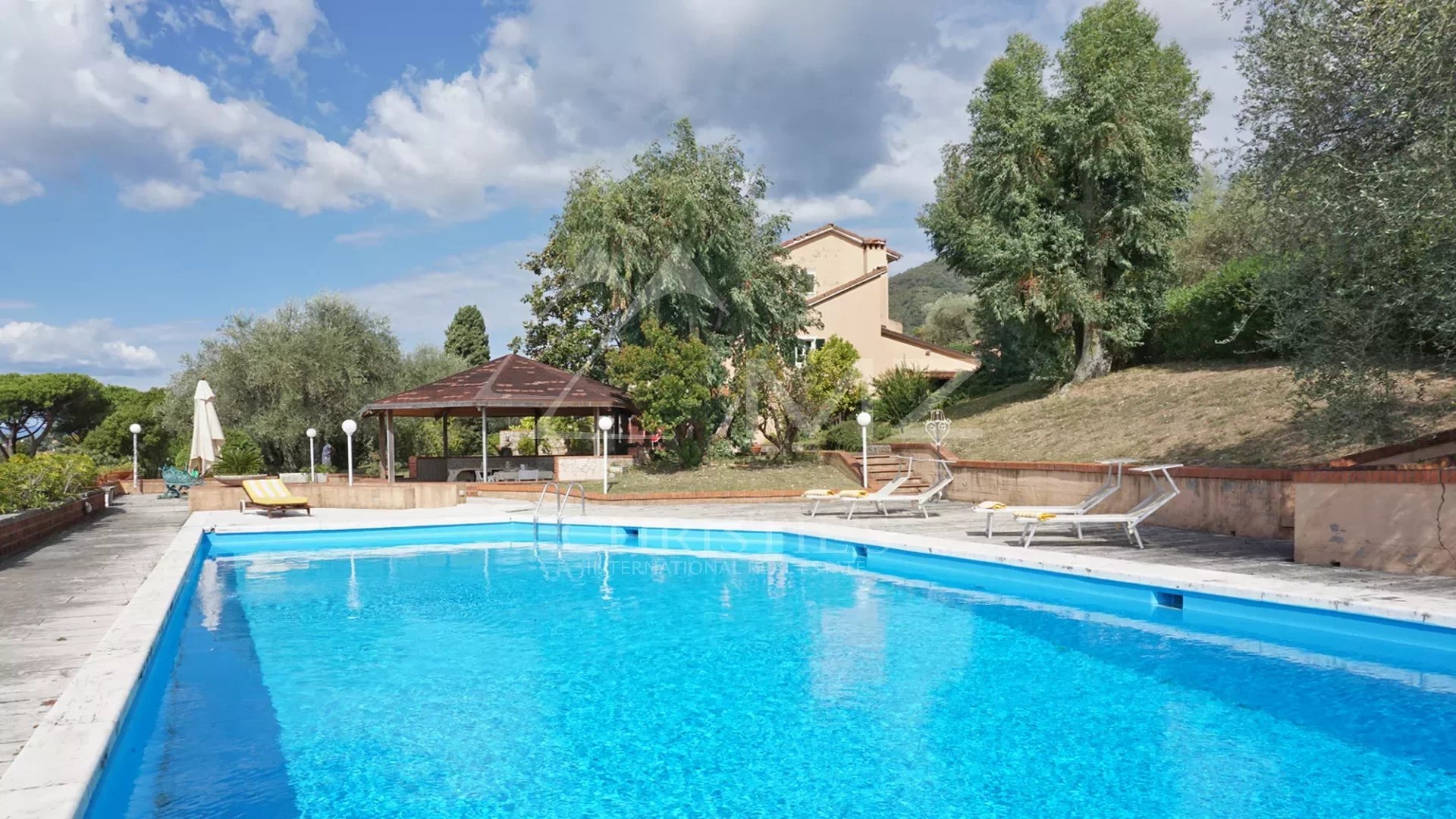 Elegant villa with swimming pool, vineyard and large land a short distance from the sea