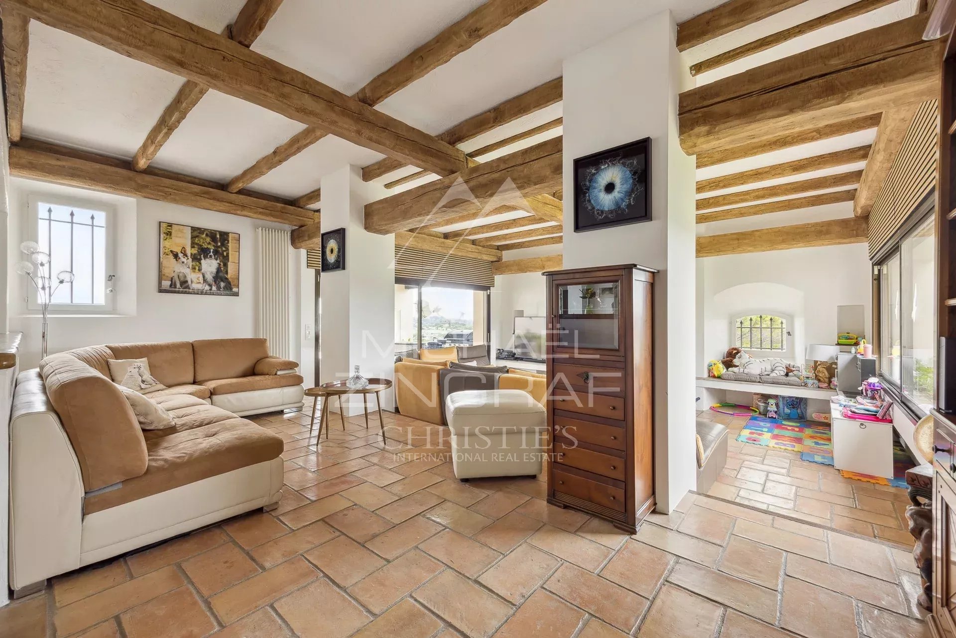 La Colle-sur-Loup : Villa provençale avec vue mer