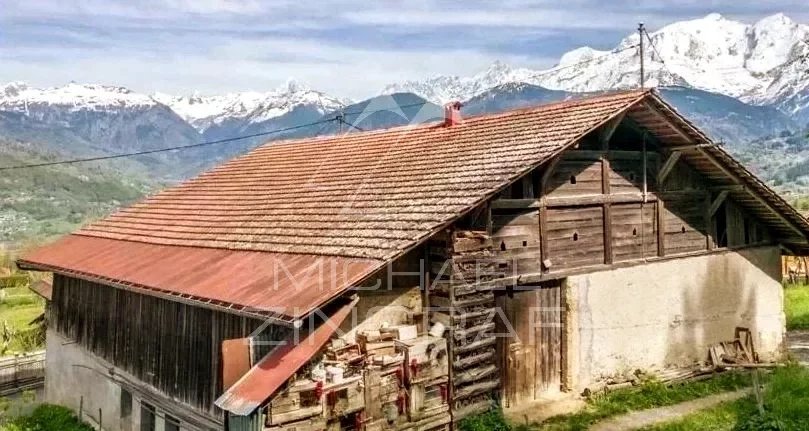Ancien corps de ferme à réhabiliter PC purgé - Combloux vue panoramique Mont-Blanc