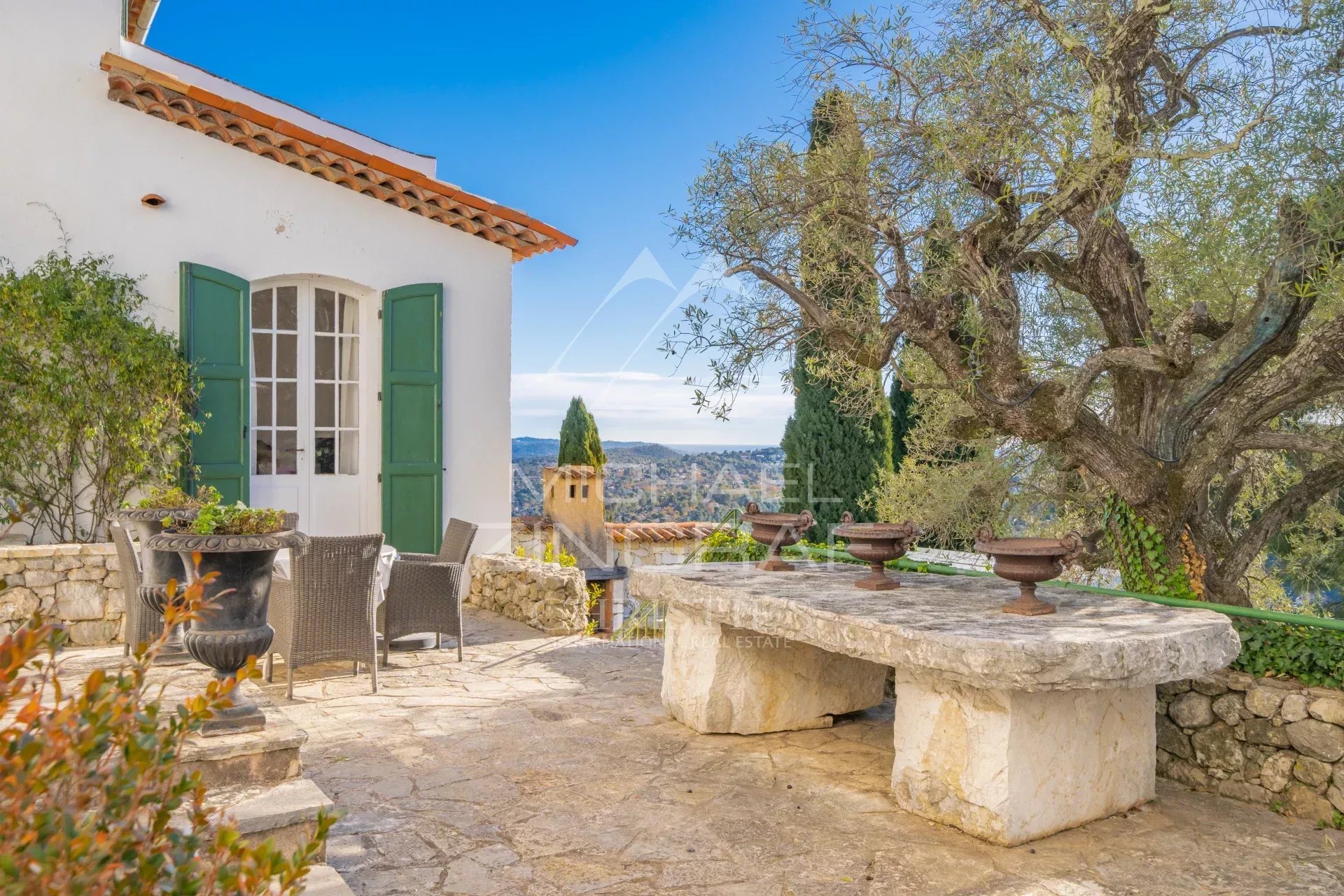 Villa with sea and lake views