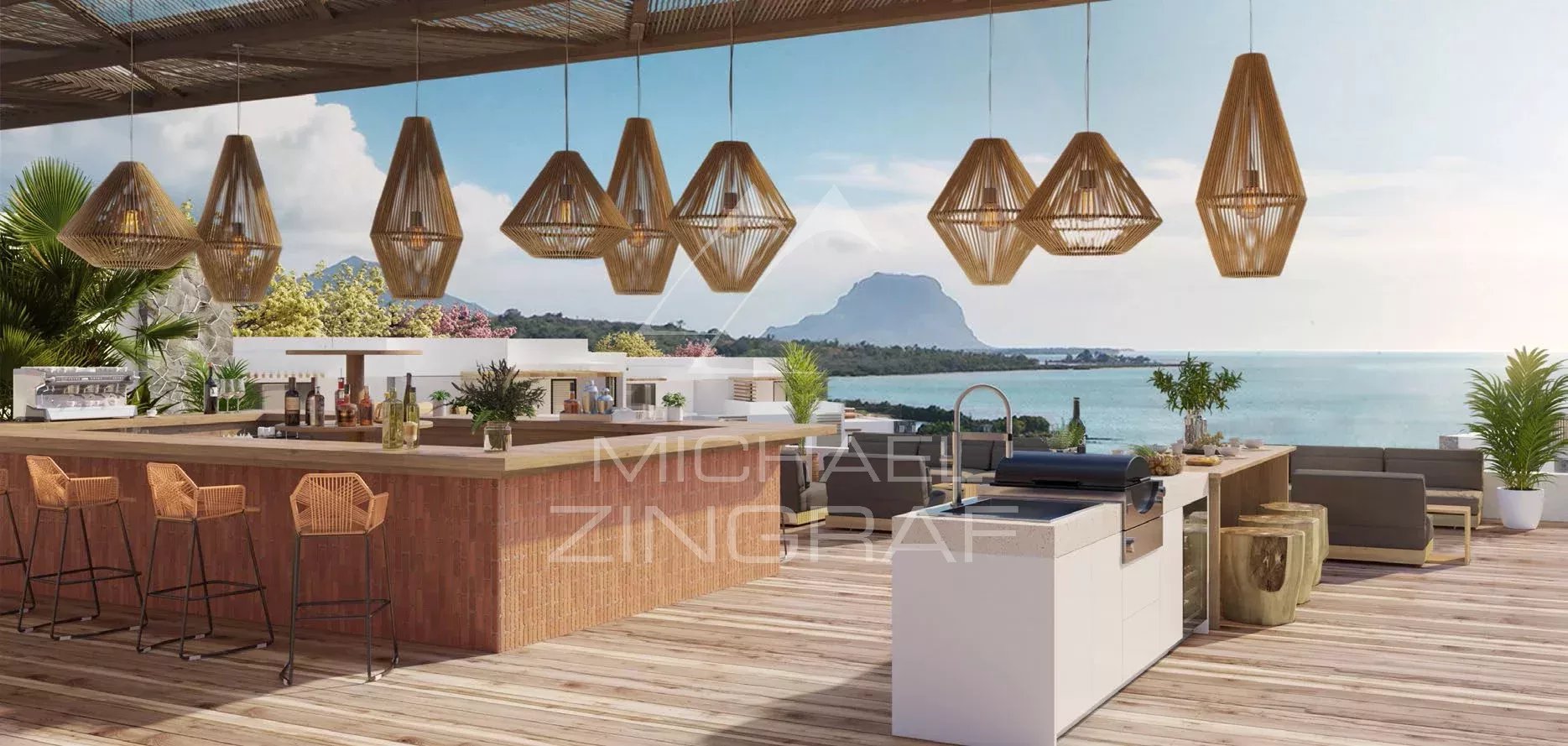 Mauritius - Wohnung 3 Schlafzimmer Unendlichkeit am Meer