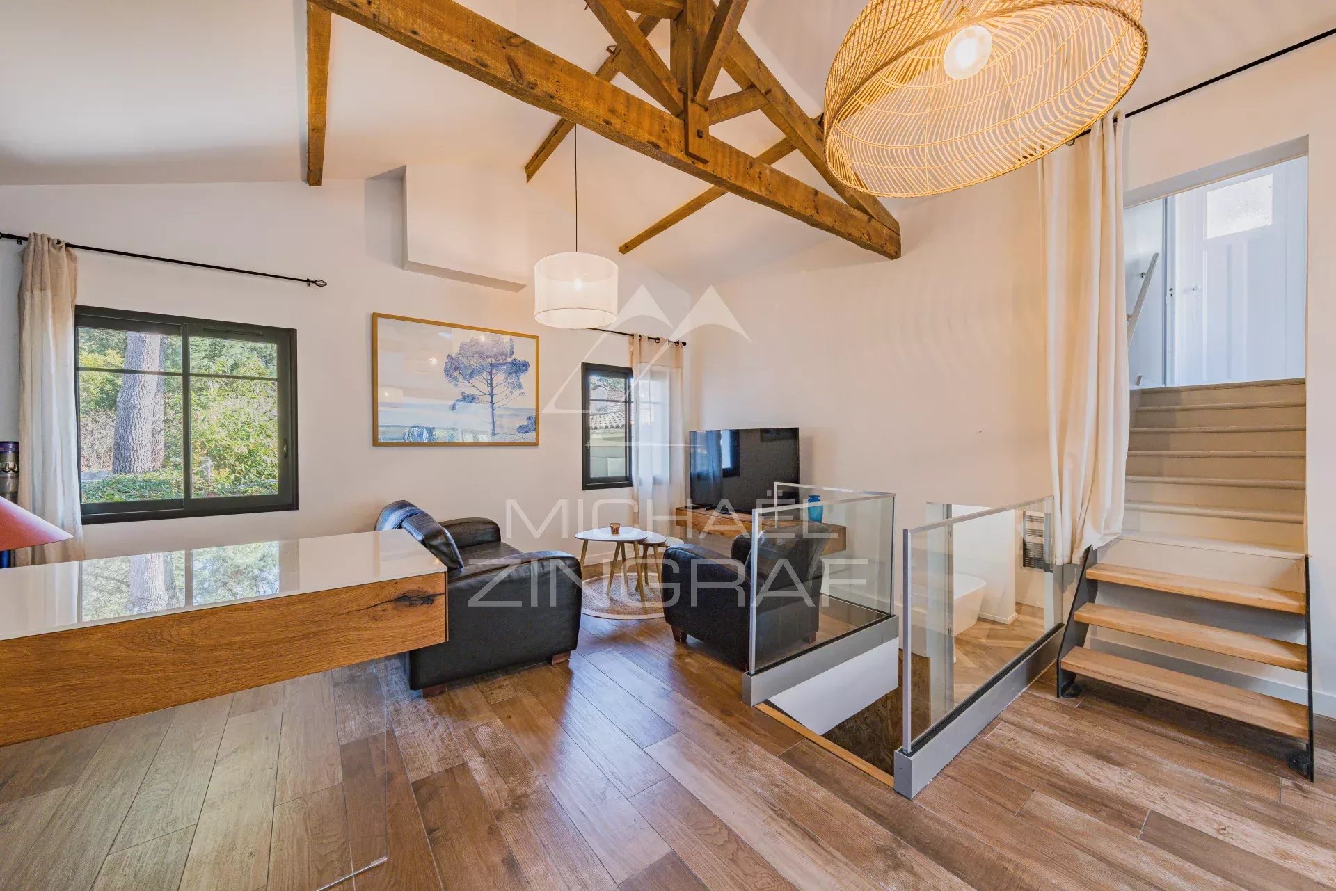 MOULLEAU / CERCLE DE VOILE – VILLA D’ARCHITECTE AVEC PISCINE, PLAGE À PIED