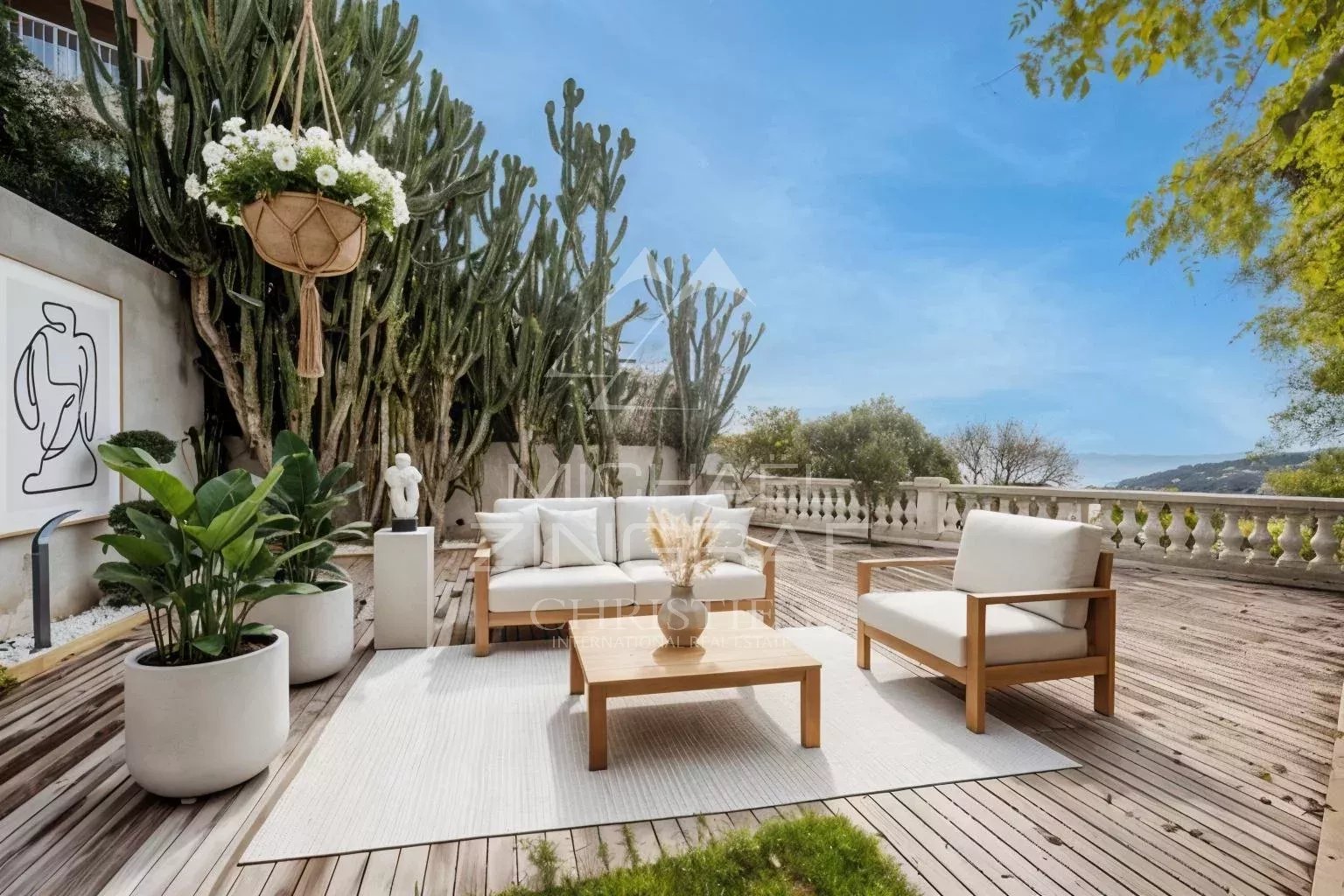 black chair and white table