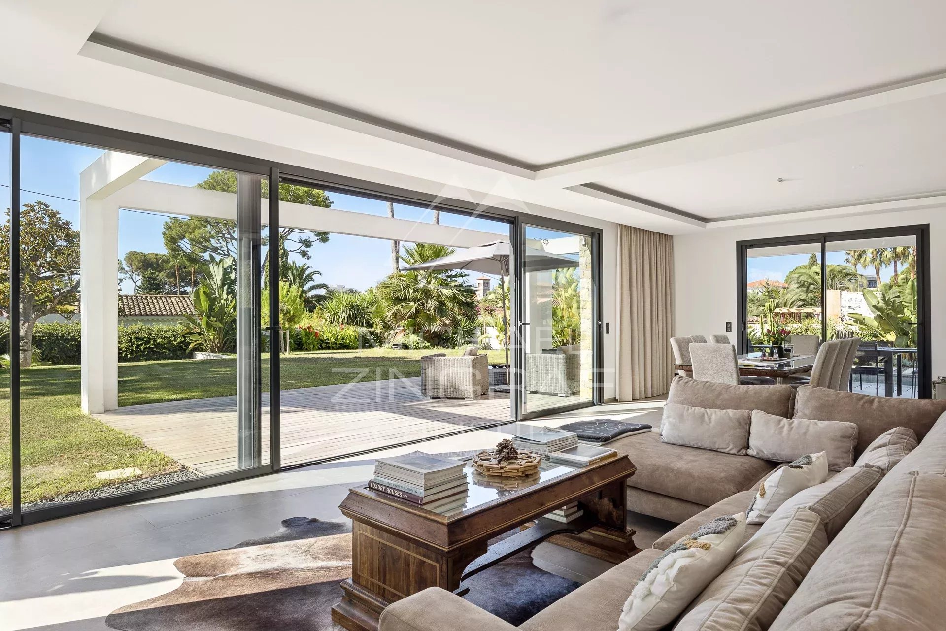 black chair and white table
