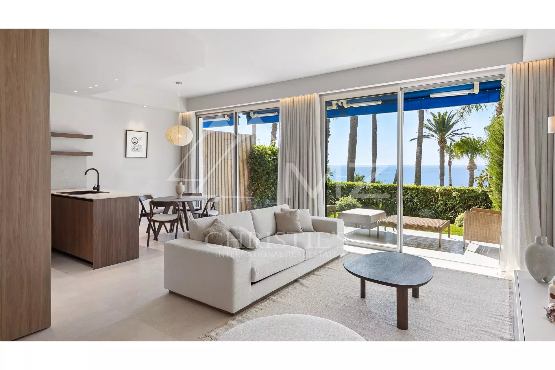 black chair and white table