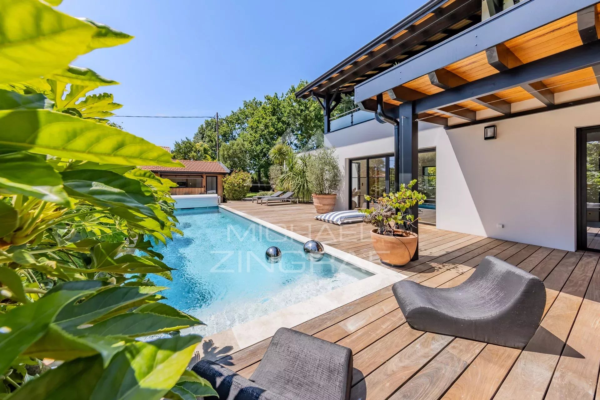 black chair and white table