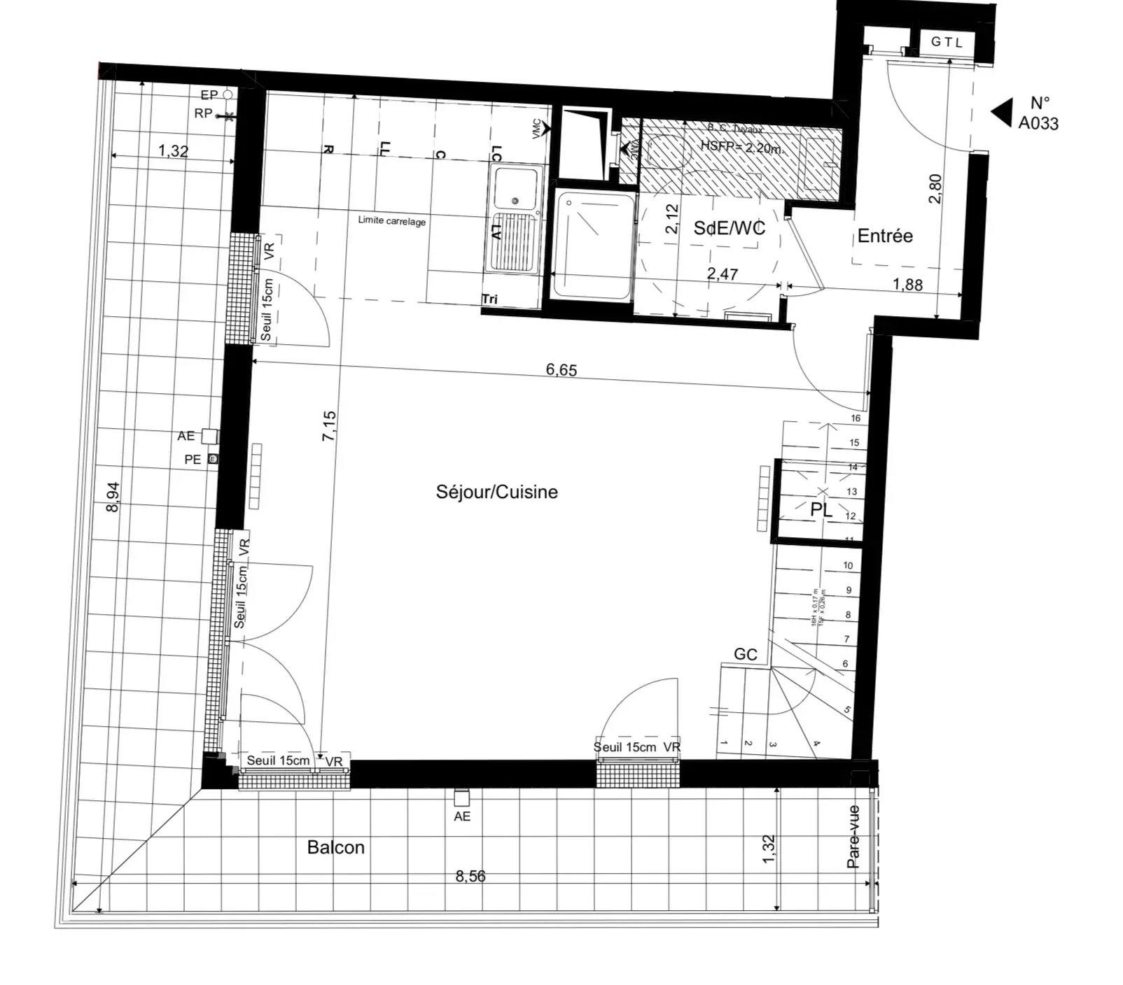Zum Verkauf - Neubau - 3-Zimmer-Duplex - Suresnes (92)
