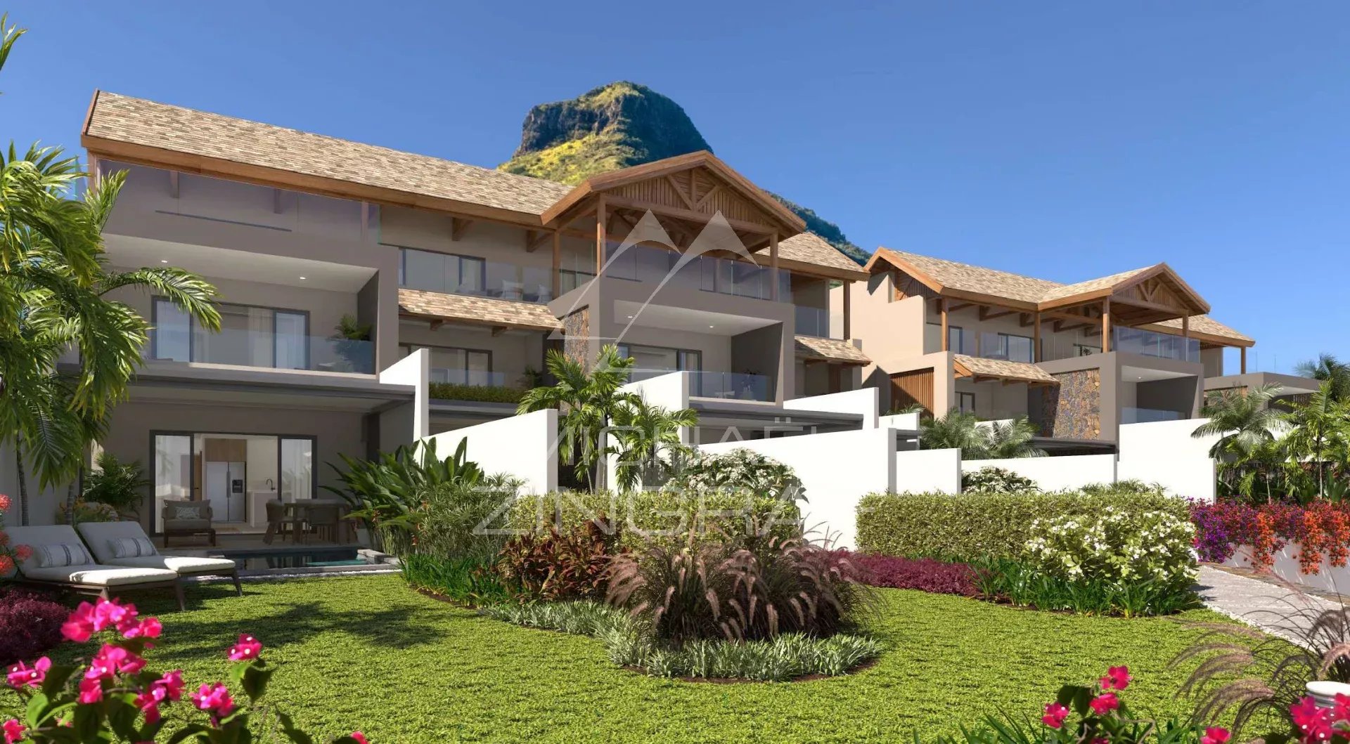 Duplex d’Exception Pieds dans l'eau  à Riviere Noire