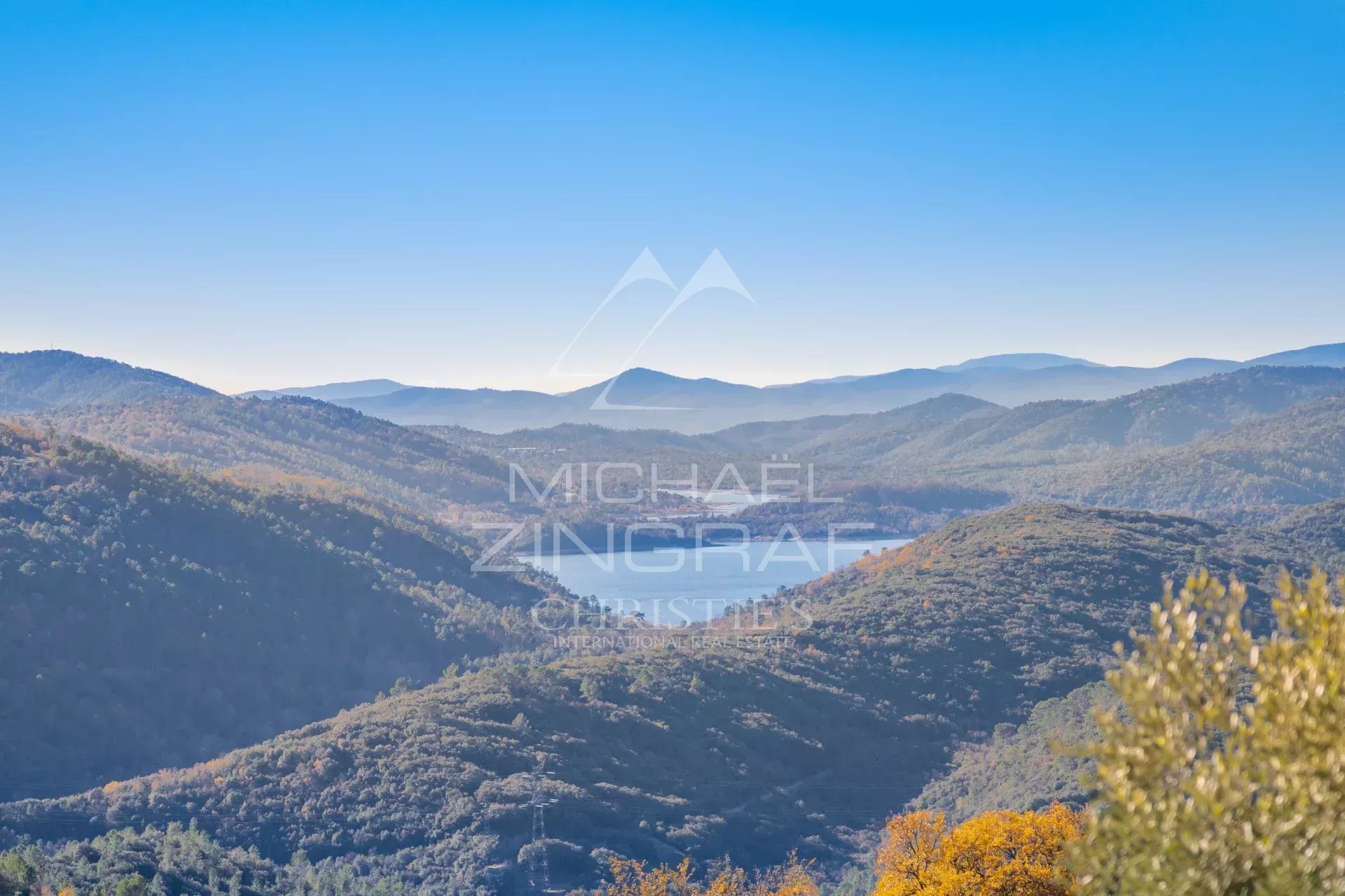 Villa with sea and lake views