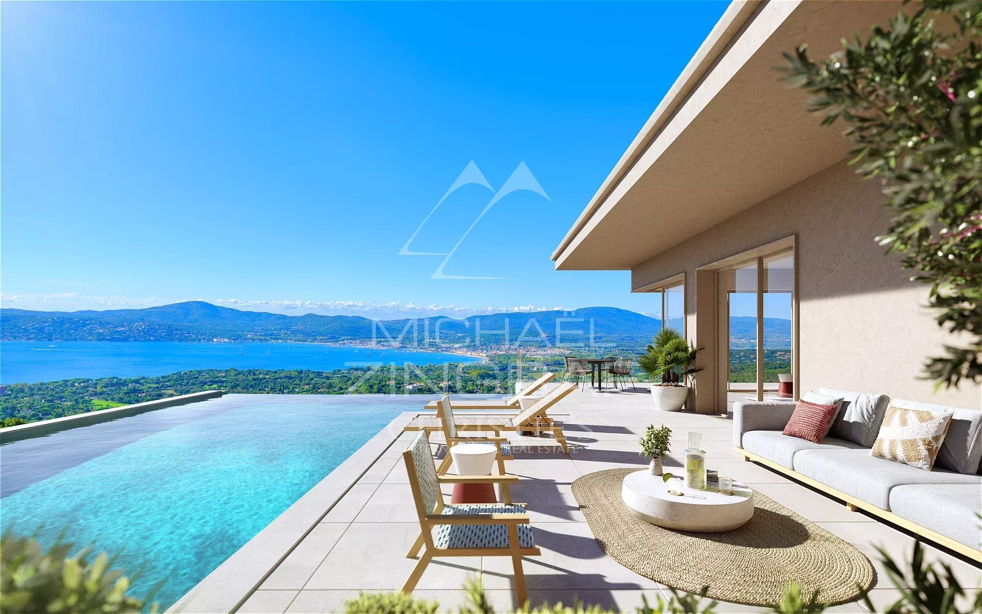 black chair and white table