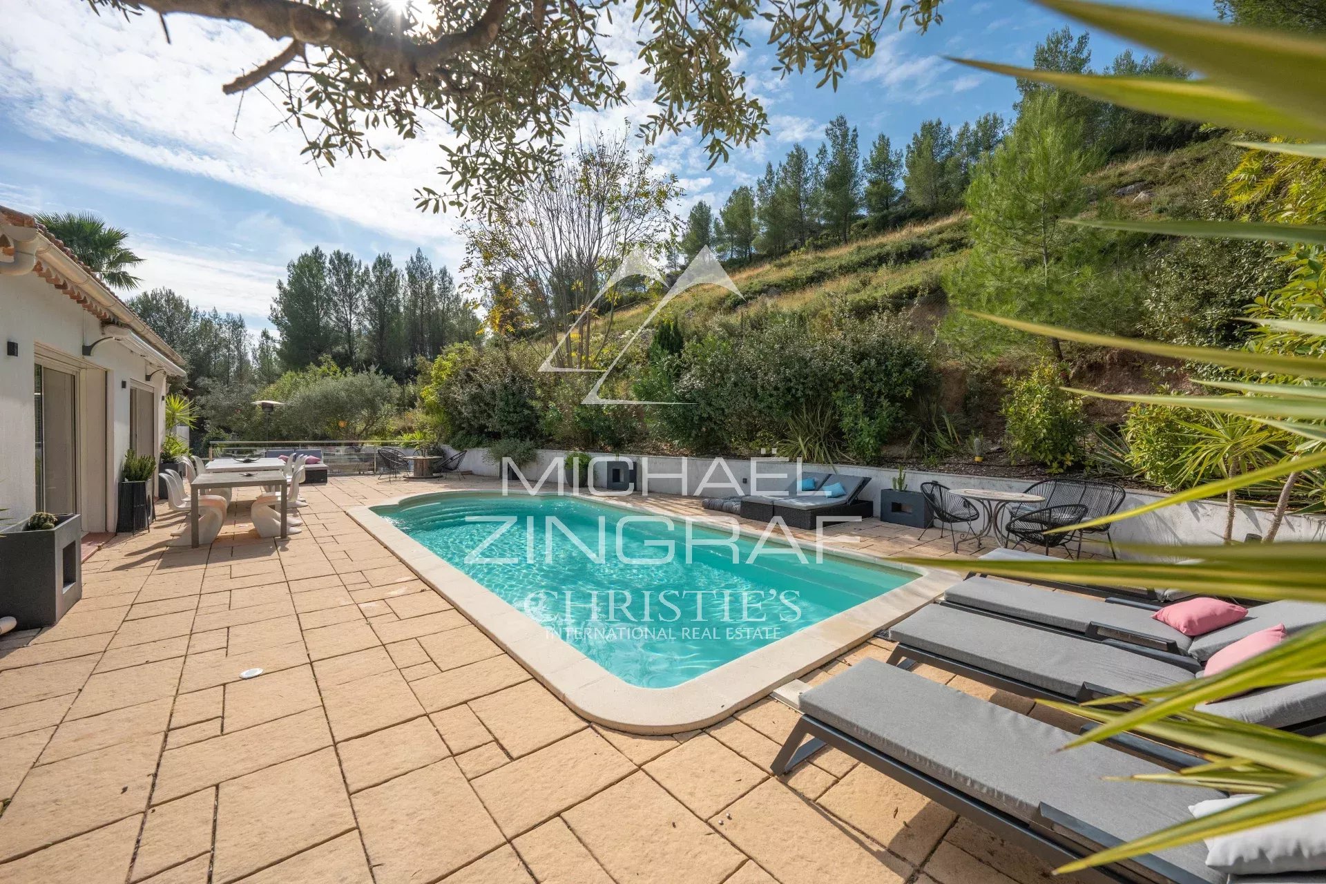 black chair and white table