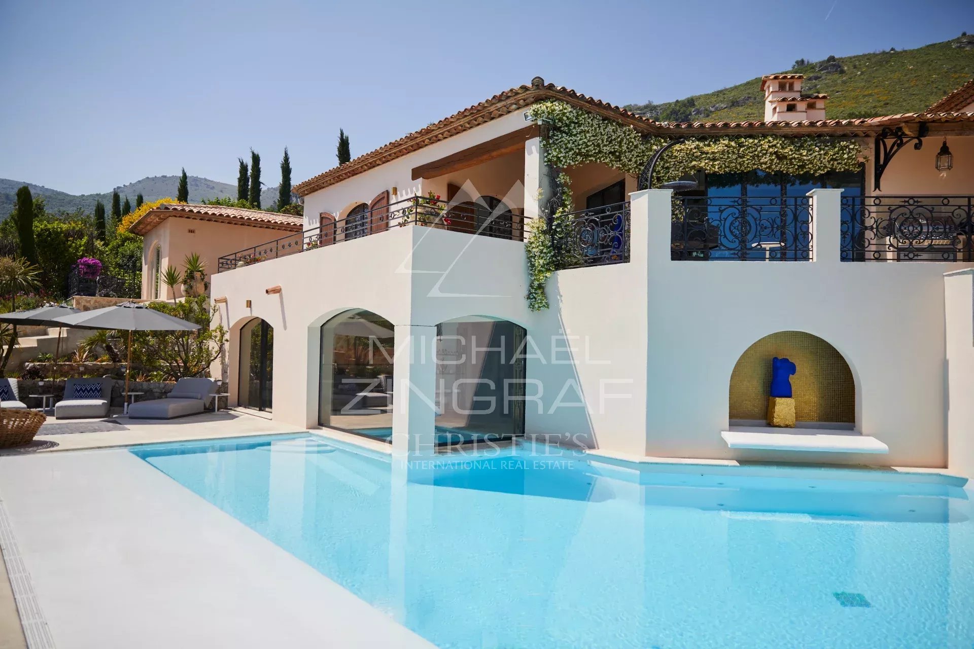 Tourrettes-sur-Loup - Villa provençale avec vue mer panoramique - 8 chambres