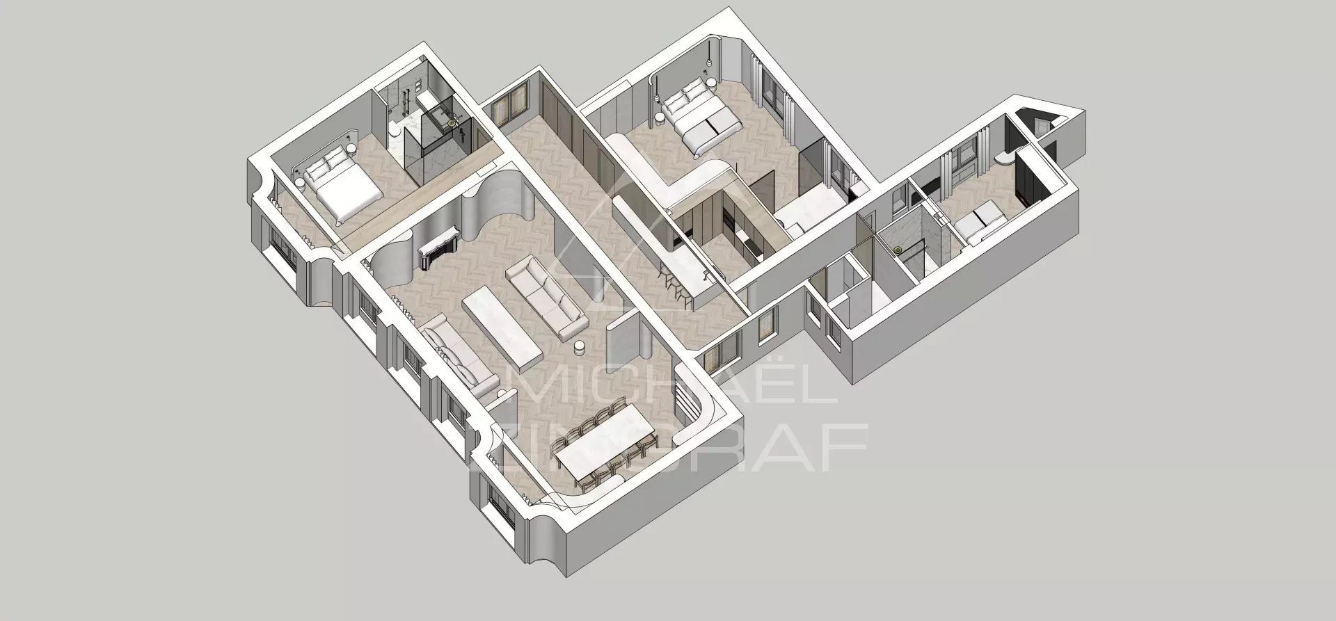 EXCLUSIVITÉ -  AVENUE RAPP - APPARTEMENT DE RÉCEPTION - 3 SUITES