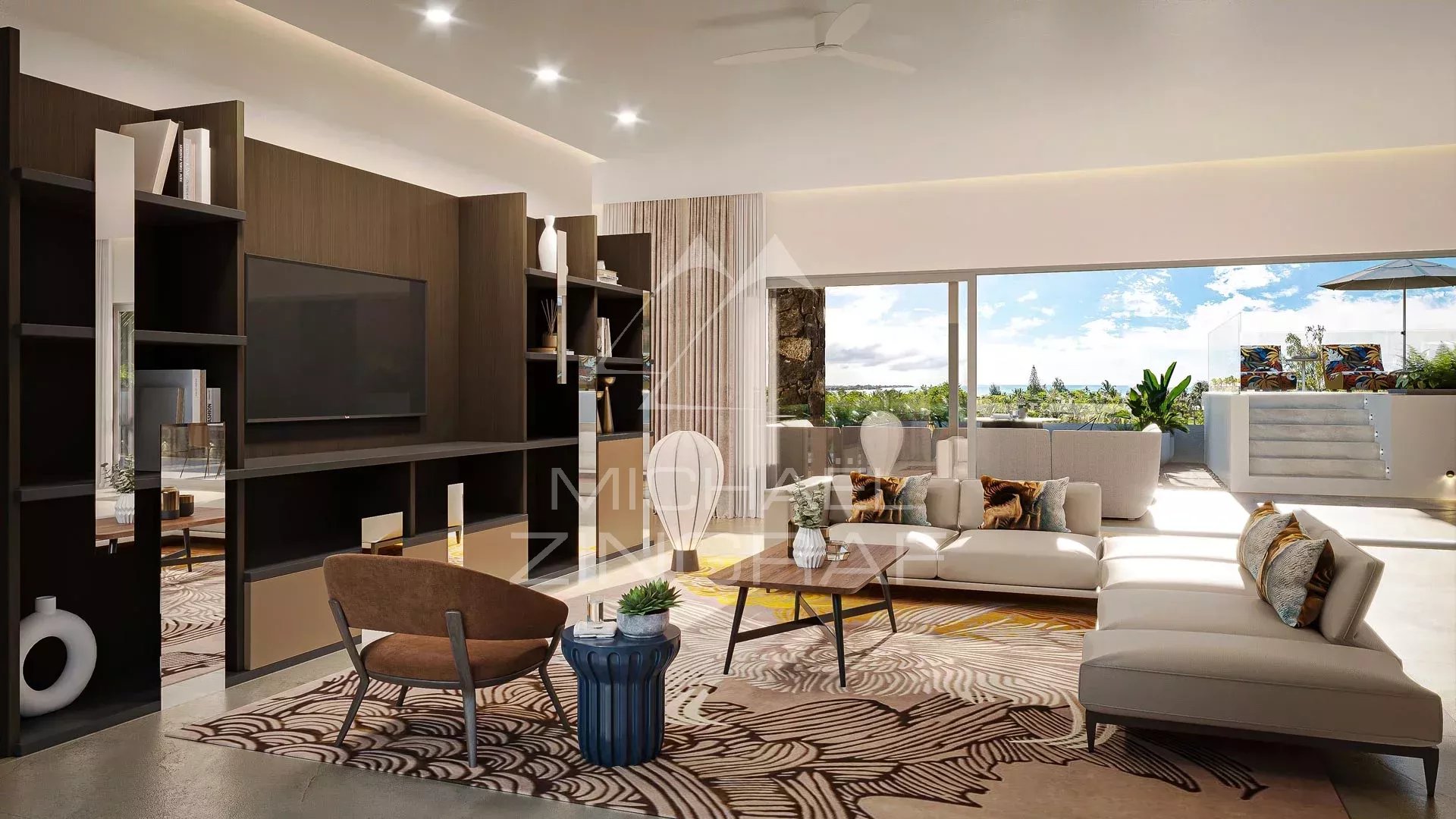 Sky villa with panoramic seaviews in Pereybere