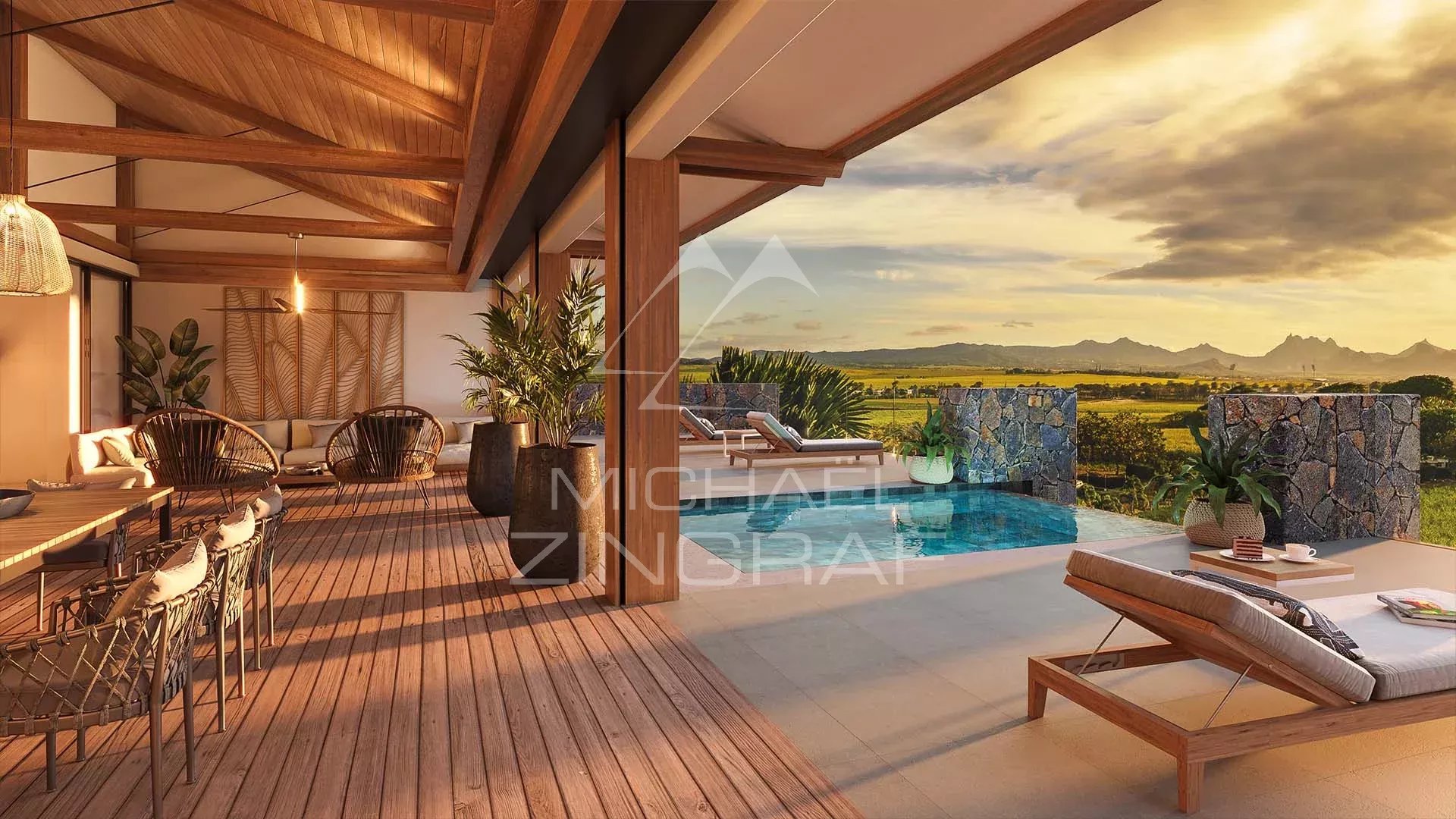 black chair and white table