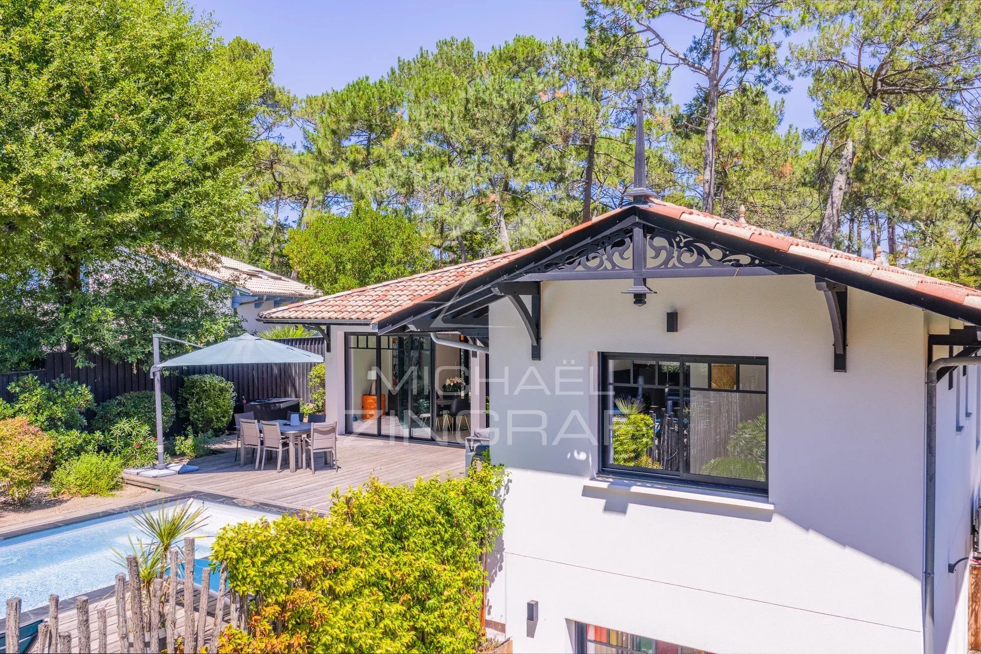 Plage à pieds - Villa 4 ch avec piscine
