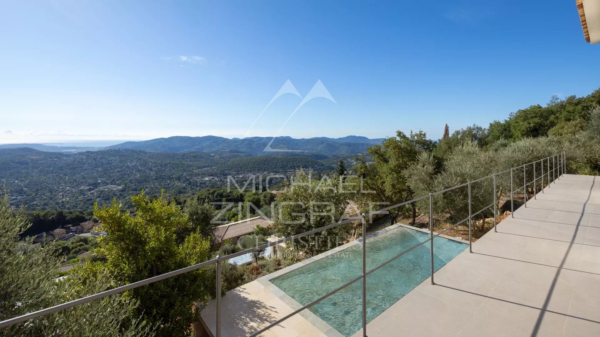 contemporary villa with panoramic sea views