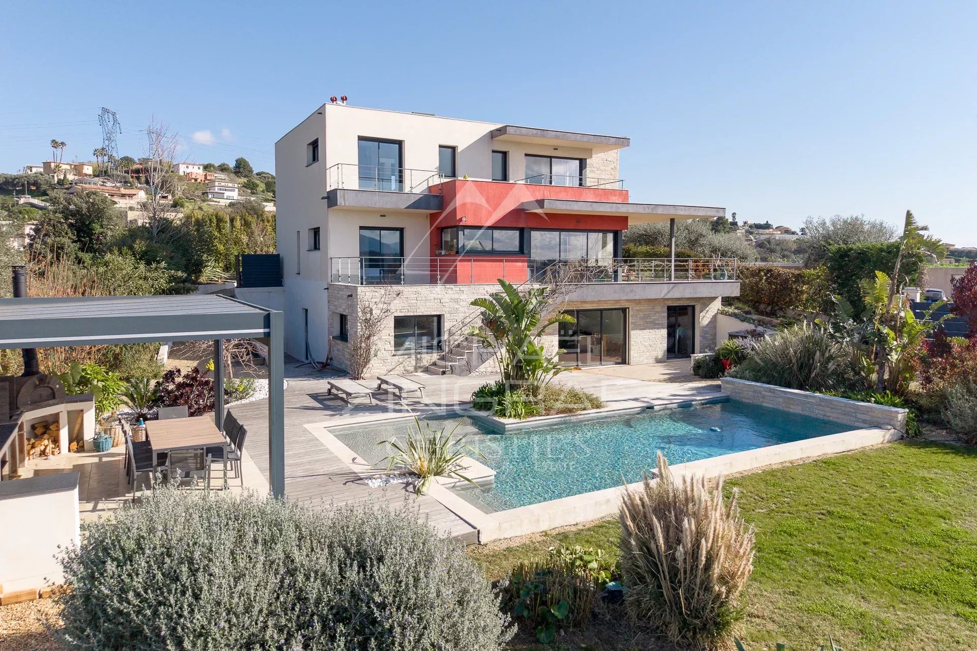 Nice - Crémat -  Villa contemporaine avec vue panoramique