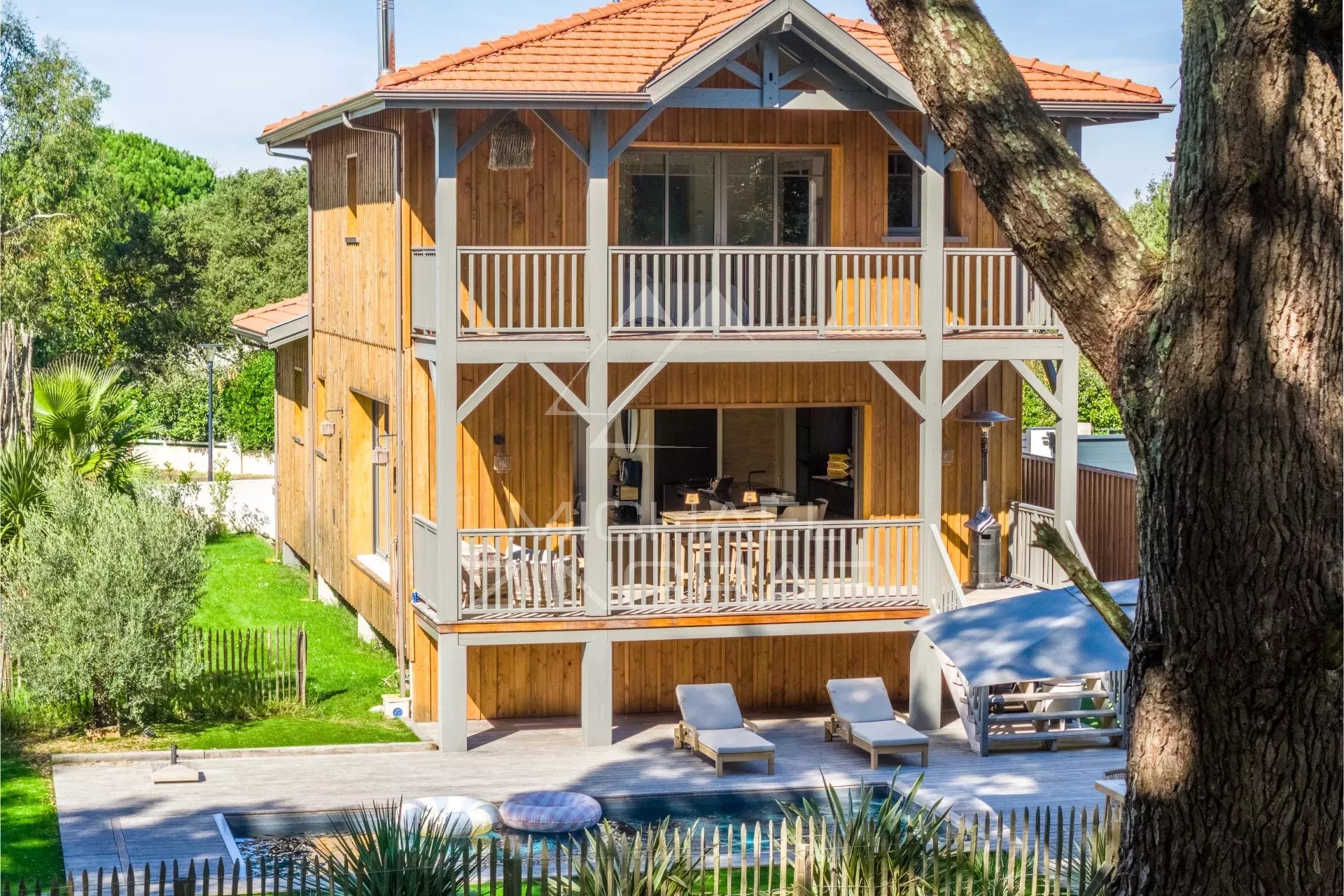 black chair and white table