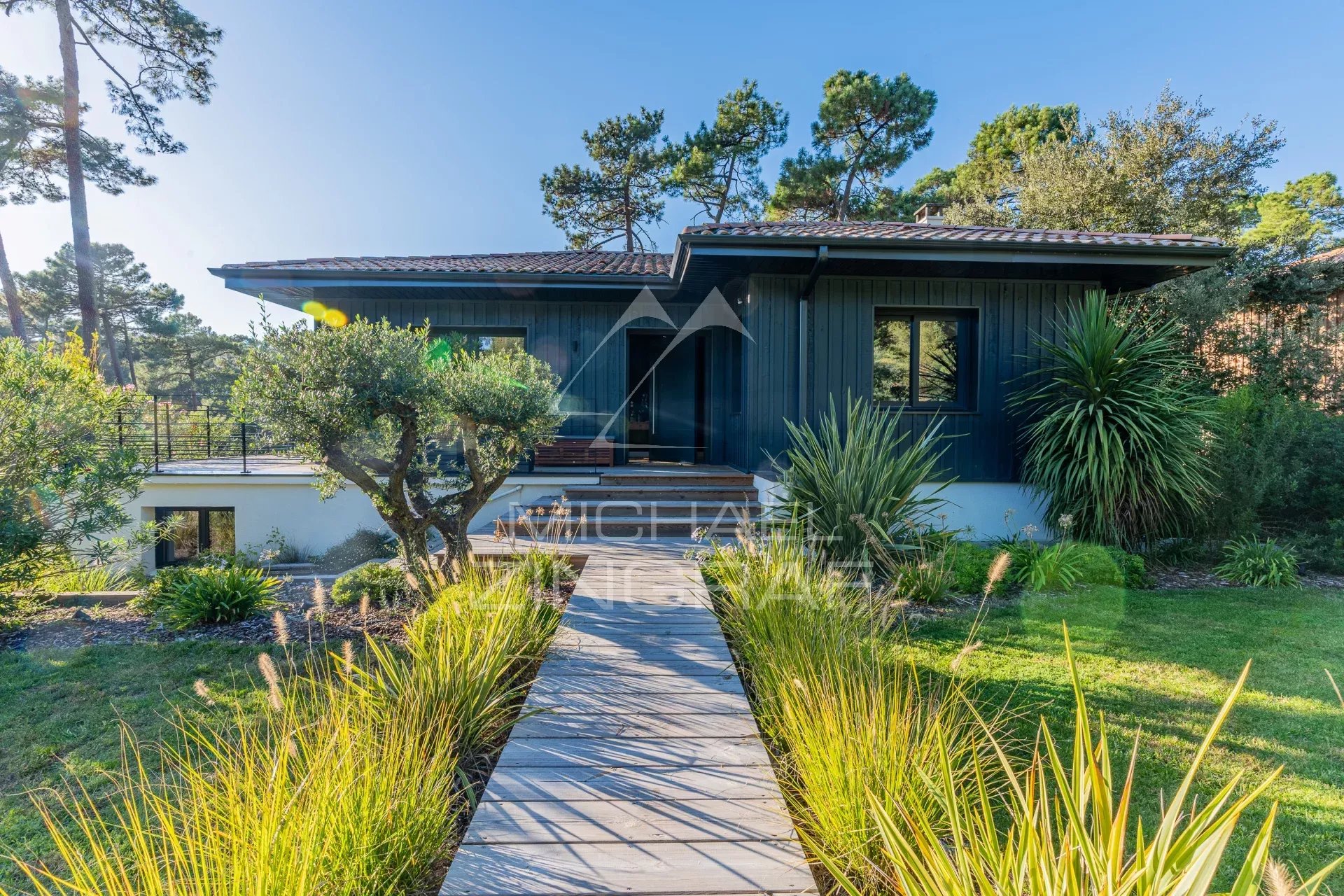 black chair and white table