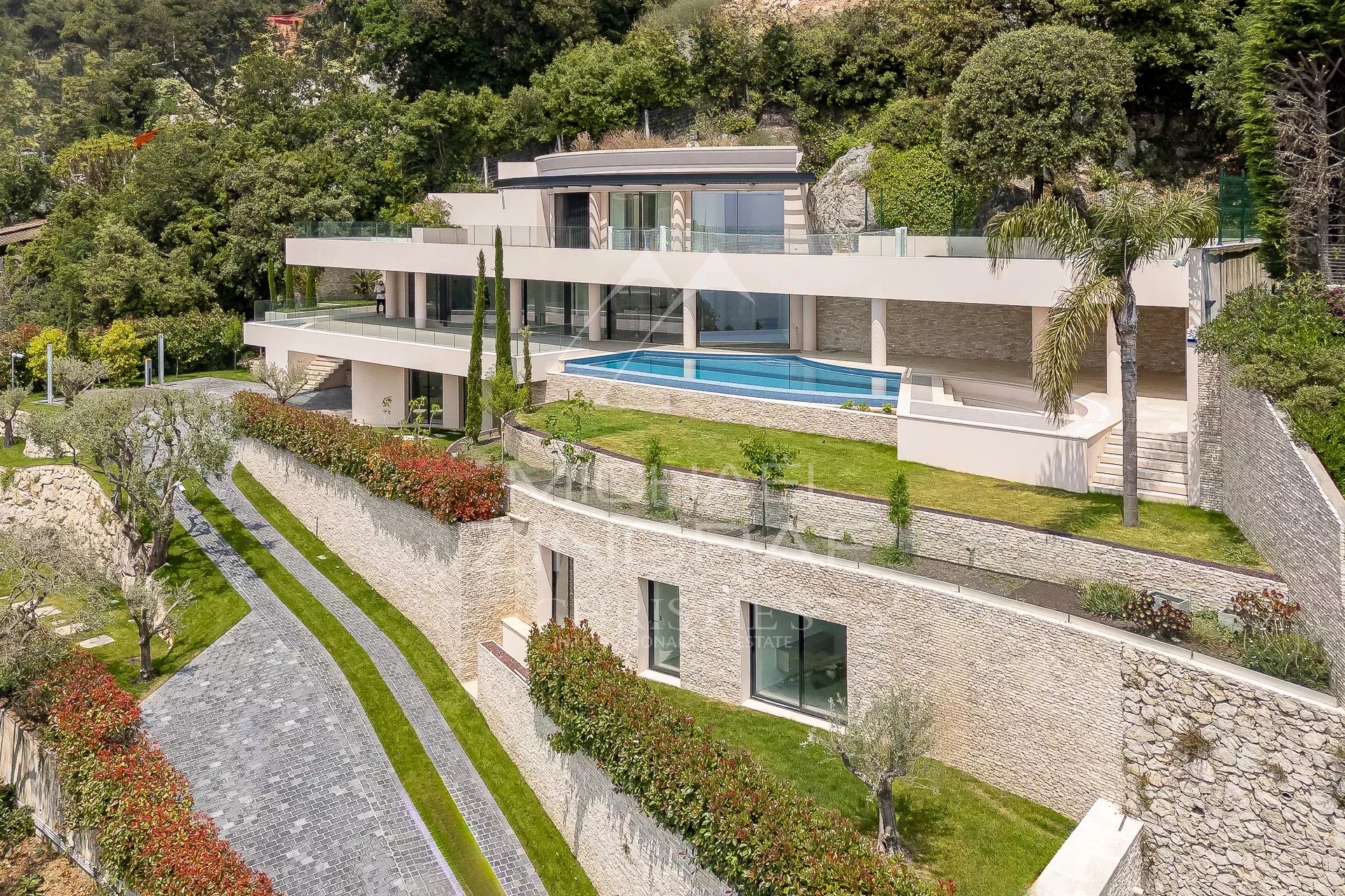 Villefranche-sur-mer - Villa contemporaine avec vue mer panoramique