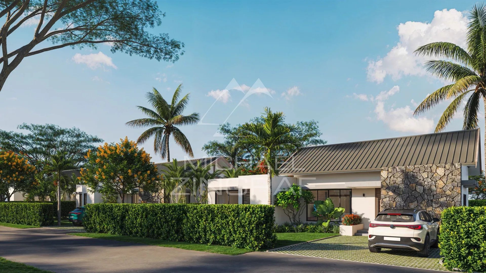 Villa 3 Chambres avec Jardin Privatif à Anahita Beau Champ