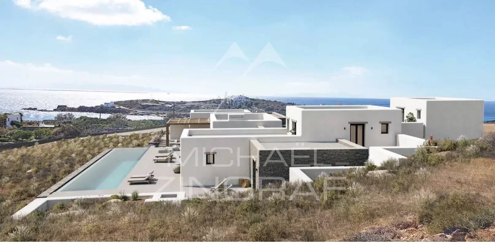 Neu gebaute moderne Villa am Meer