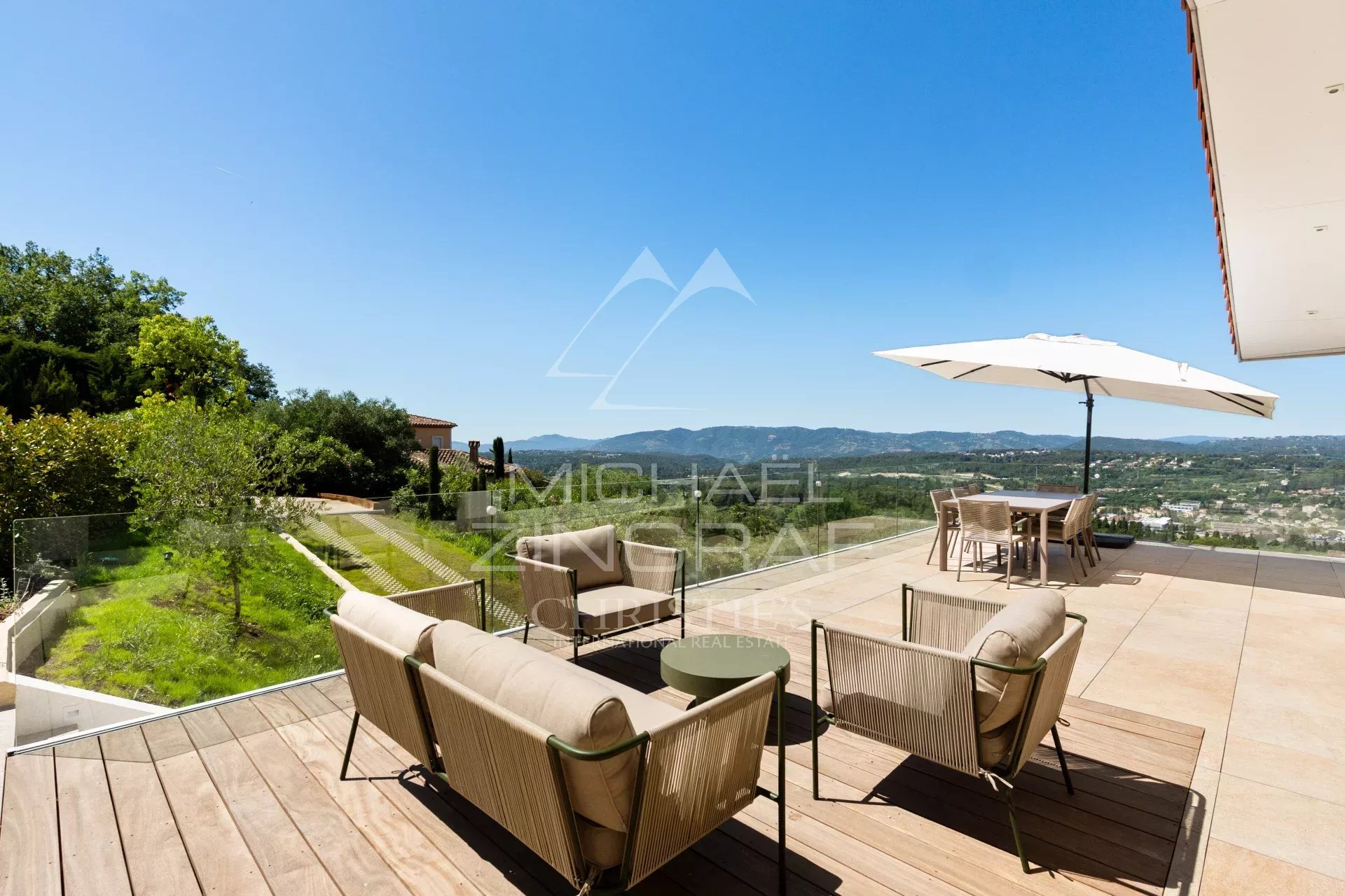Proche Valbonne - Villa contemporaine avec vue panoramique - 4 chambres