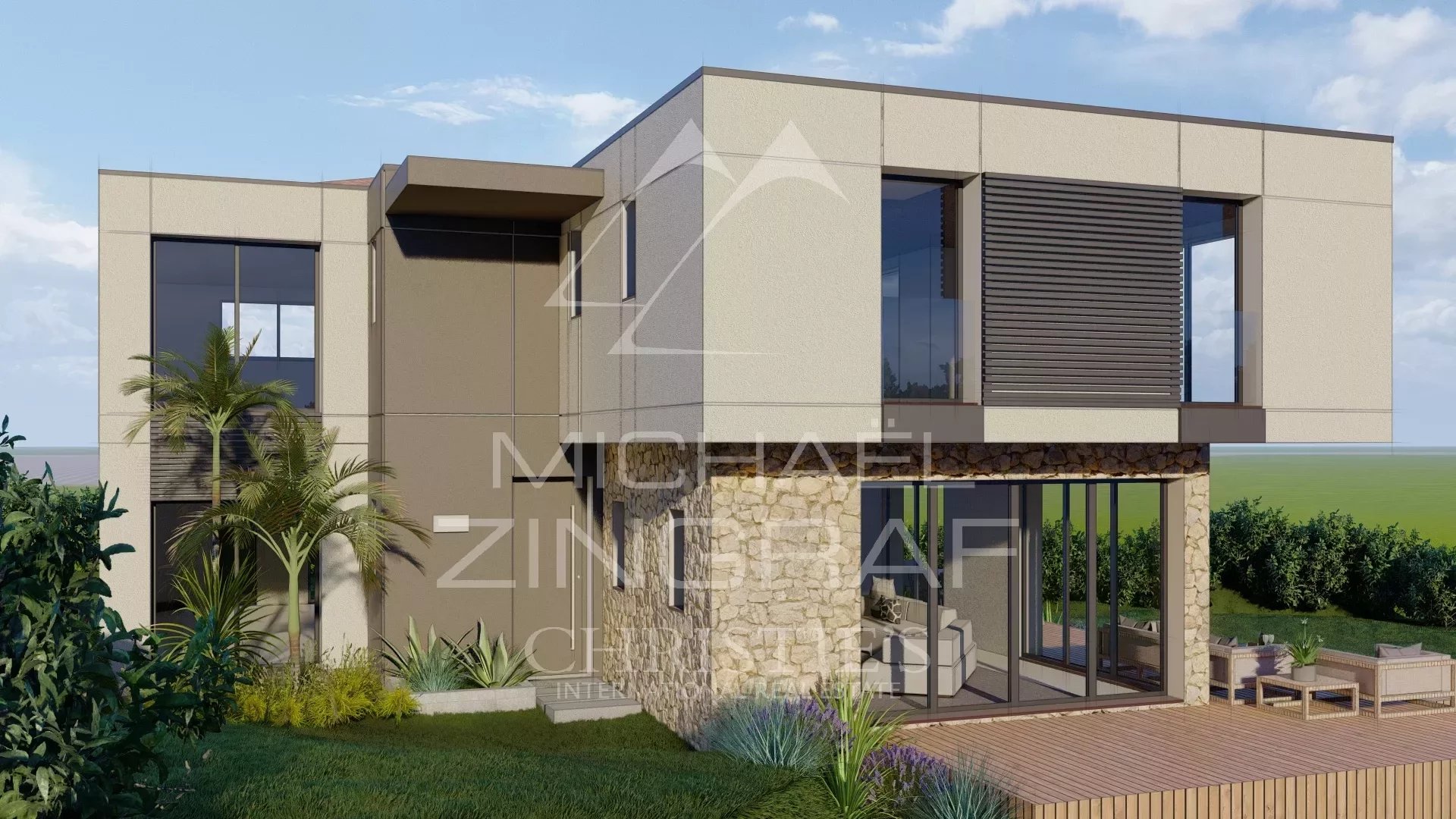 New contemporary villa under construction