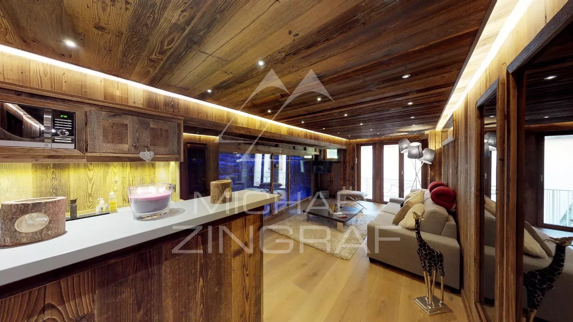 Renovated apartment, like a chalet, in the centre of Megève