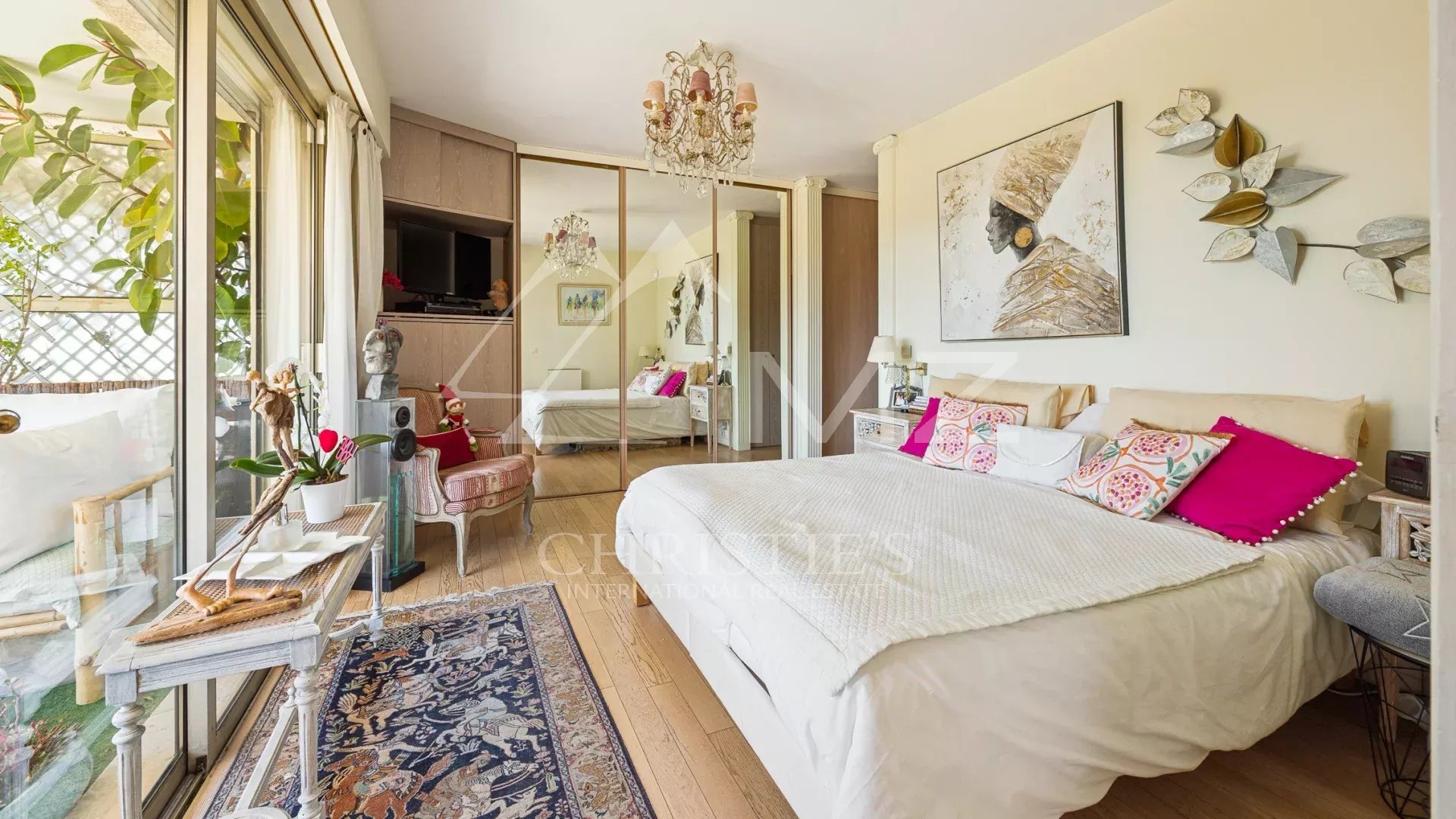 Stunning views from this elevated garden-level flat
