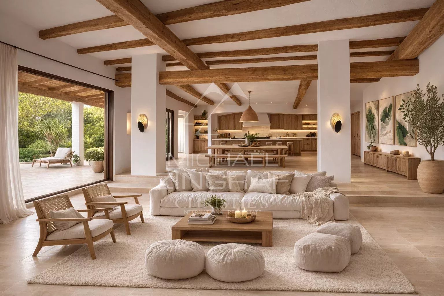 La Colle-sur-Loup : Villa provençale avec vue mer