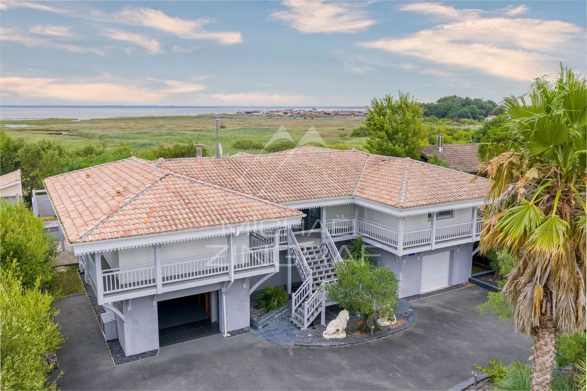 black chair and white table