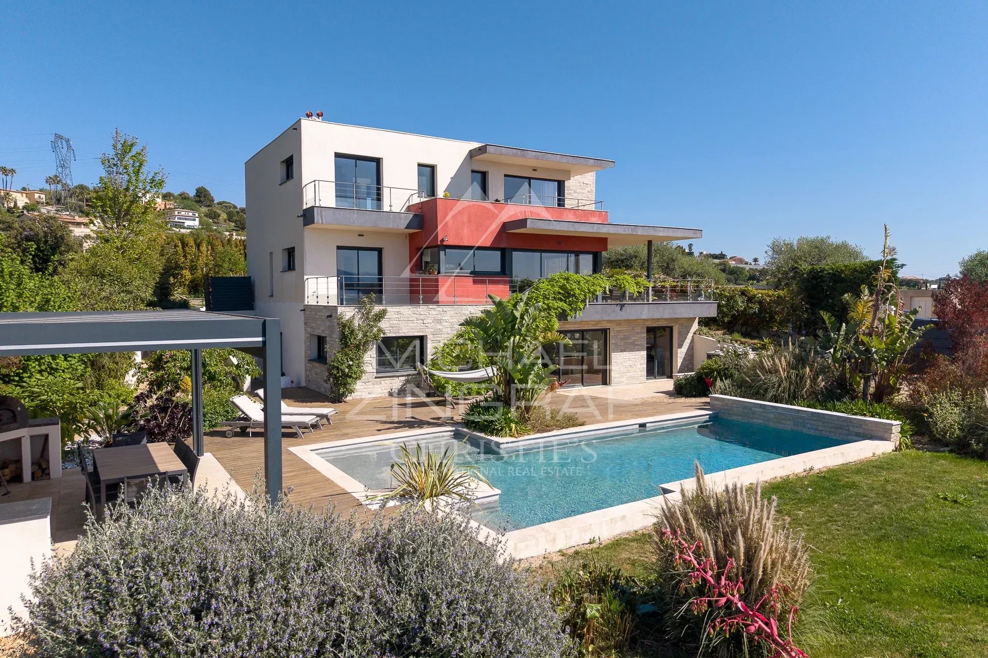 Nice - Crémat -  Villa contemporaine avec vue panoramique