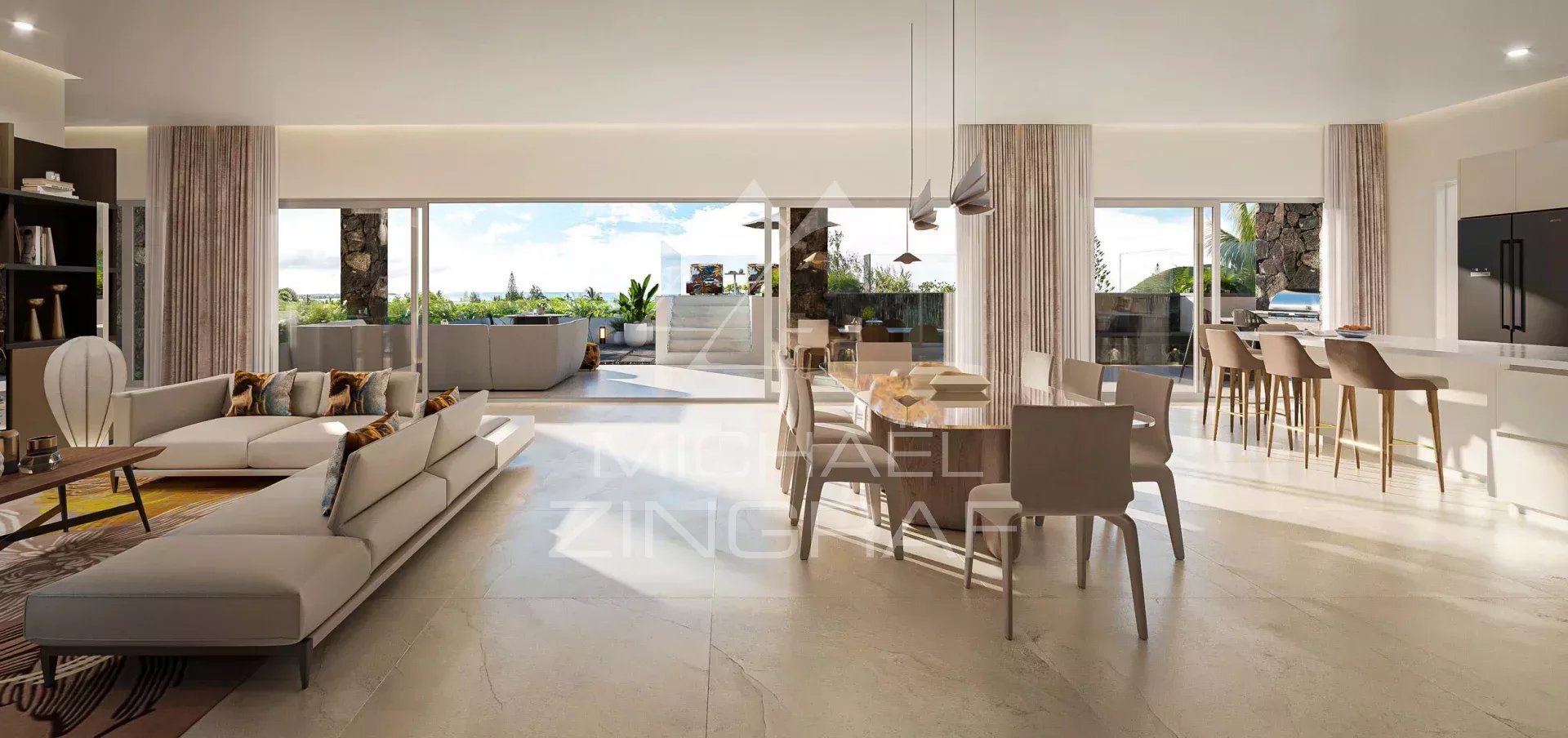 Sky villa with panoramic seaviews in Pereybere