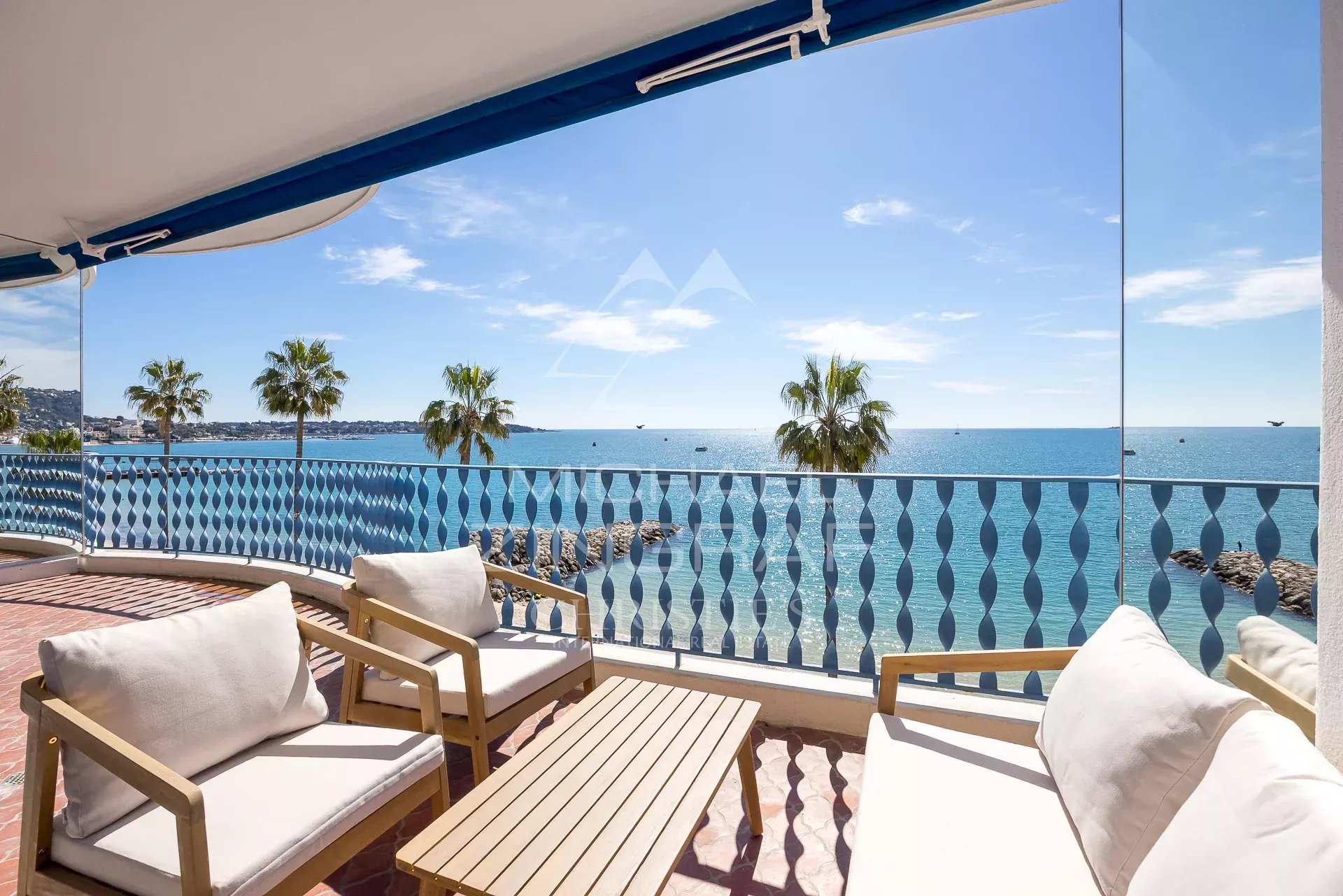 black chair and white table