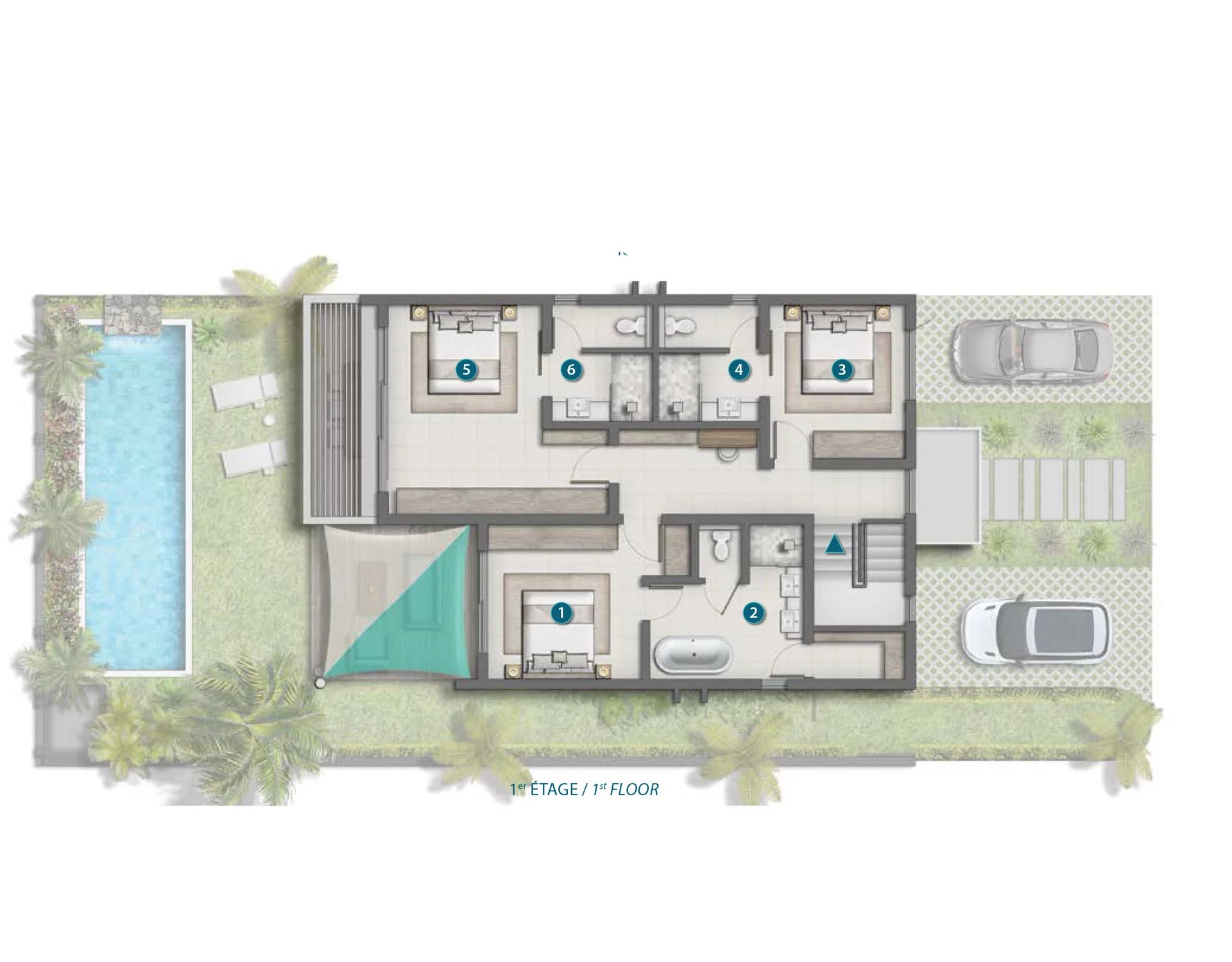 Begane grond appartement - Grand Gaube