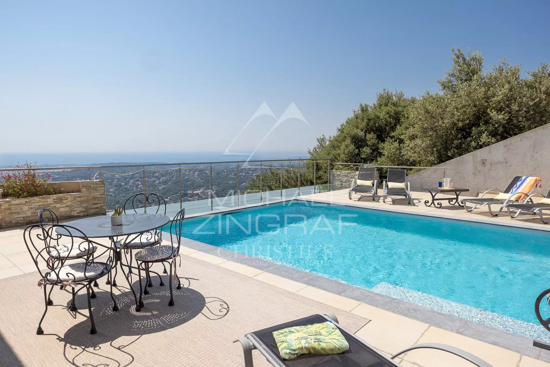 Proche Saint-Paul-de-Vence - Saint-Jeannet - Propriété moderne vue mer panoramique