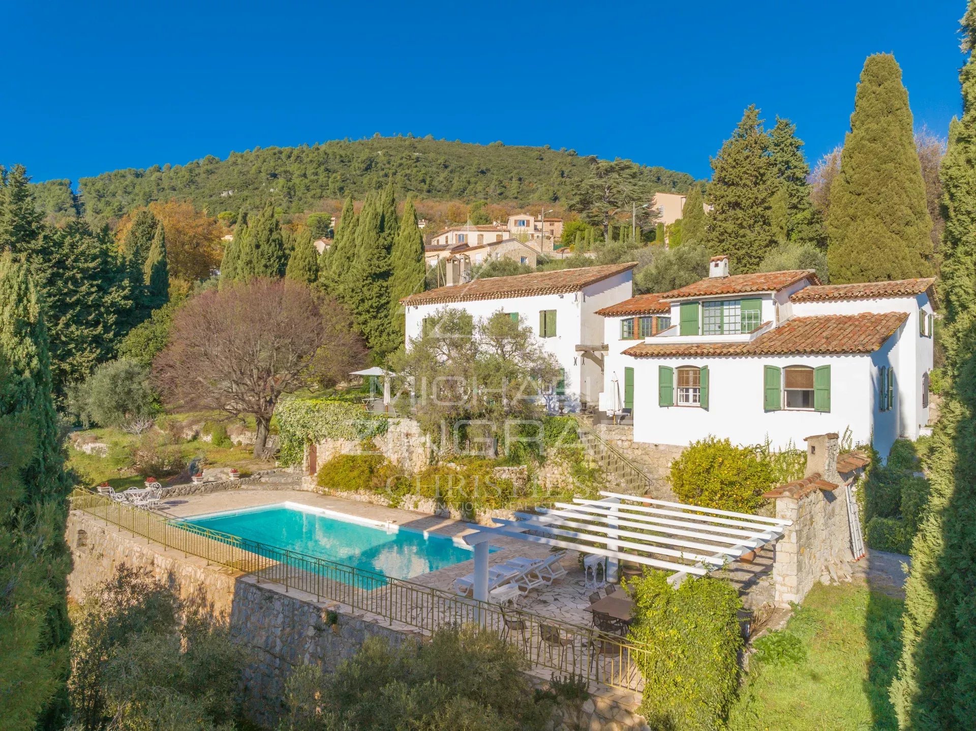 Villa with sea and lake views