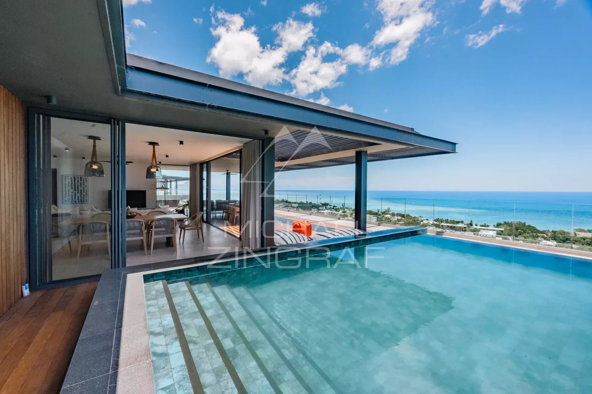 black chair and white table