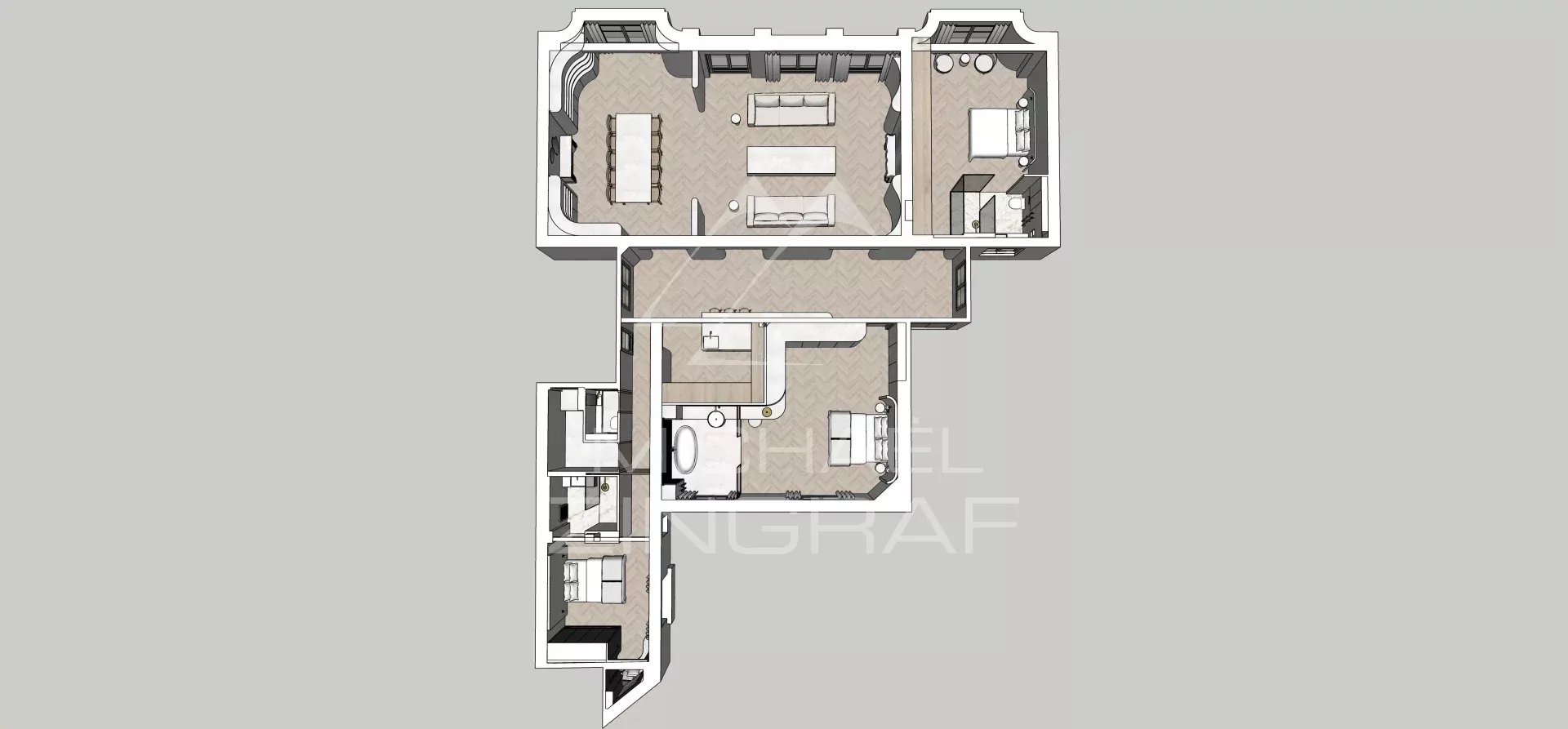 EXCLUSIVITÉ -  AVENUE RAPP - APPARTEMENT DE RÉCEPTION - 3 SUITES