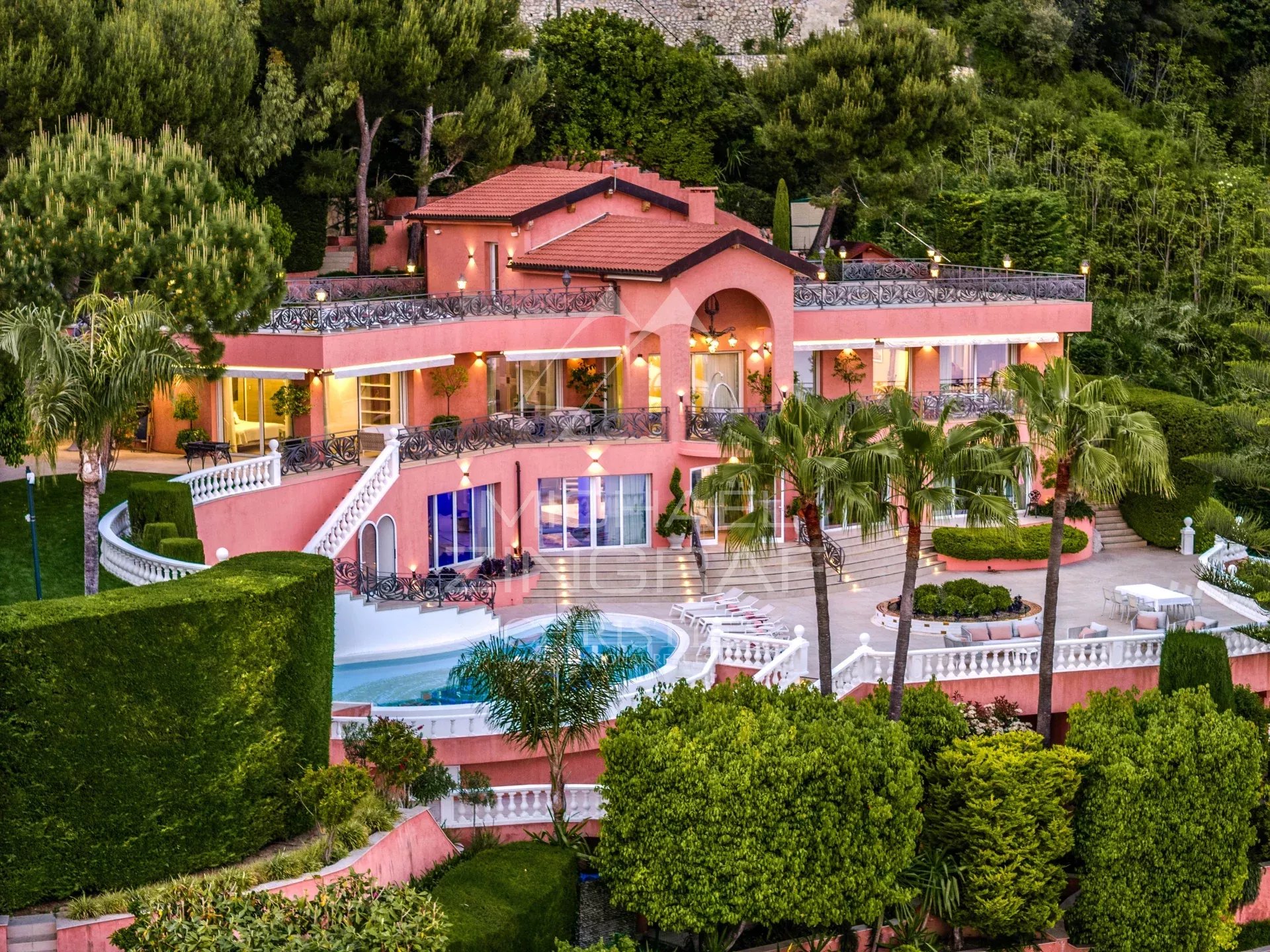 black chair and white table