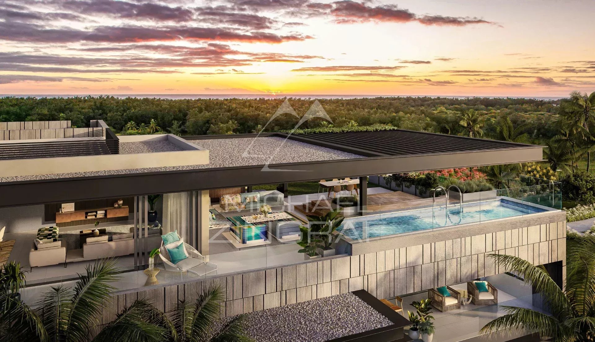 Ile Maurice - Mont Choisy - Penthouse 3 chambres avec vue panoramique